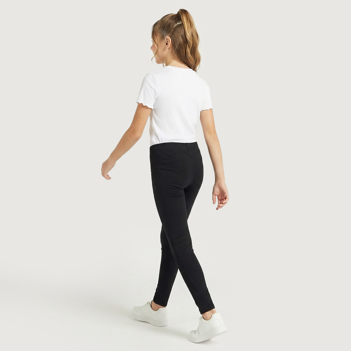 Juniors Leggings with Elasticated Waistband-girls-clothing-bottoms-leggings-image-3