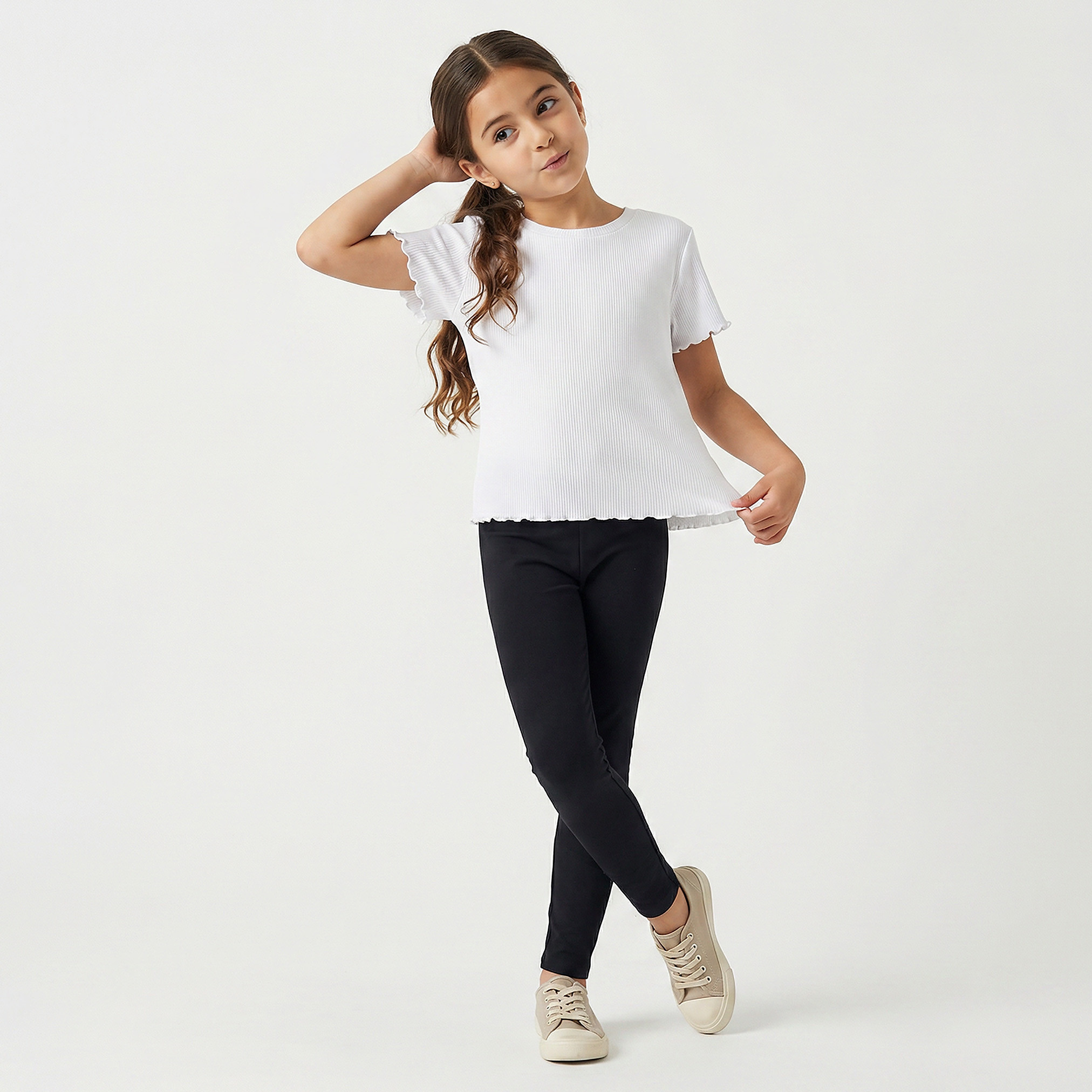 طقم بنطلون ليقنز مضلع من 3 قطع من جونيورز-girls-clothing-bottoms-leggings-image-3
