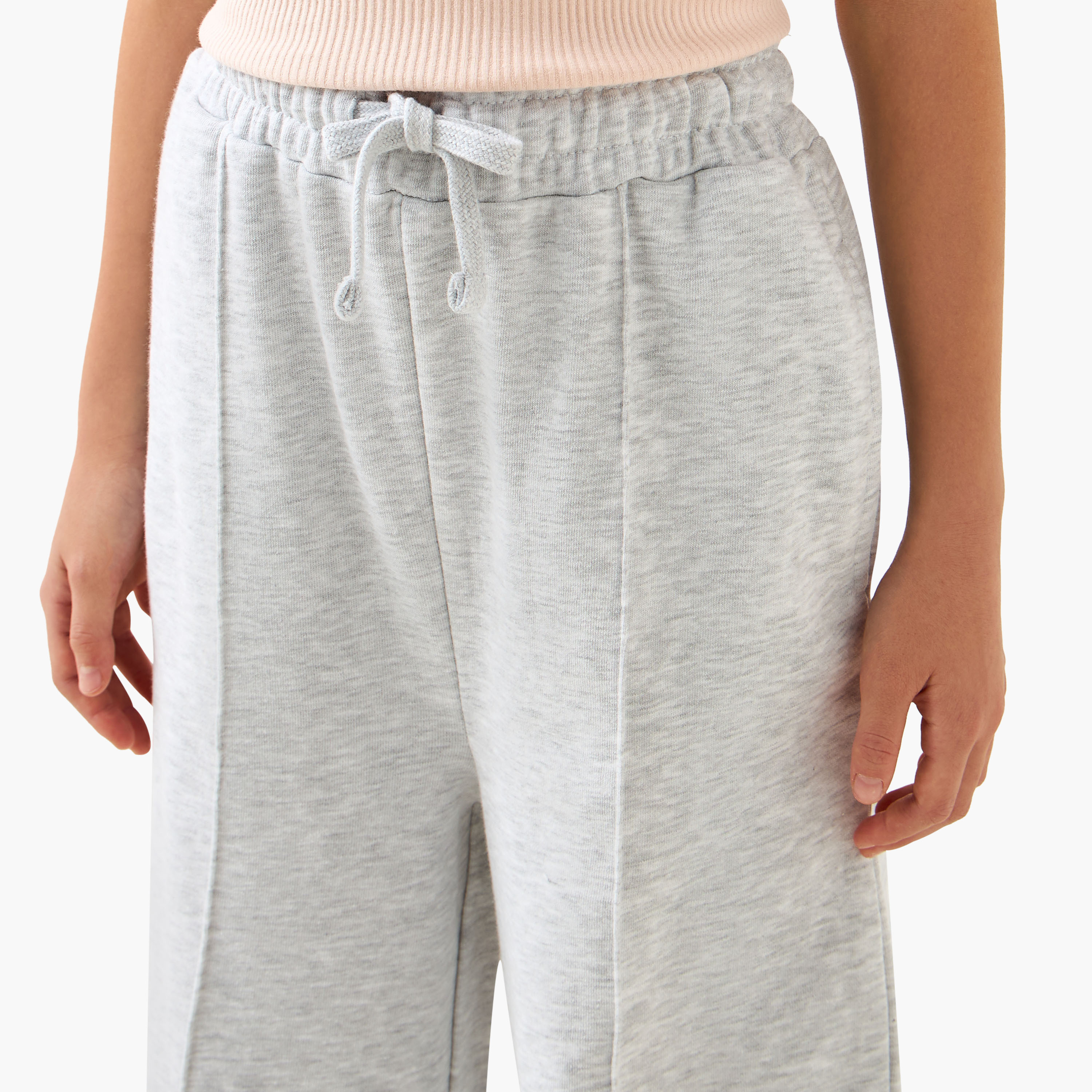 Juniors Drawstring Waist Wide Leg Track Pants with Pintuck Detail-girls-clothing-bottoms-joggersandtrackpants-image-4