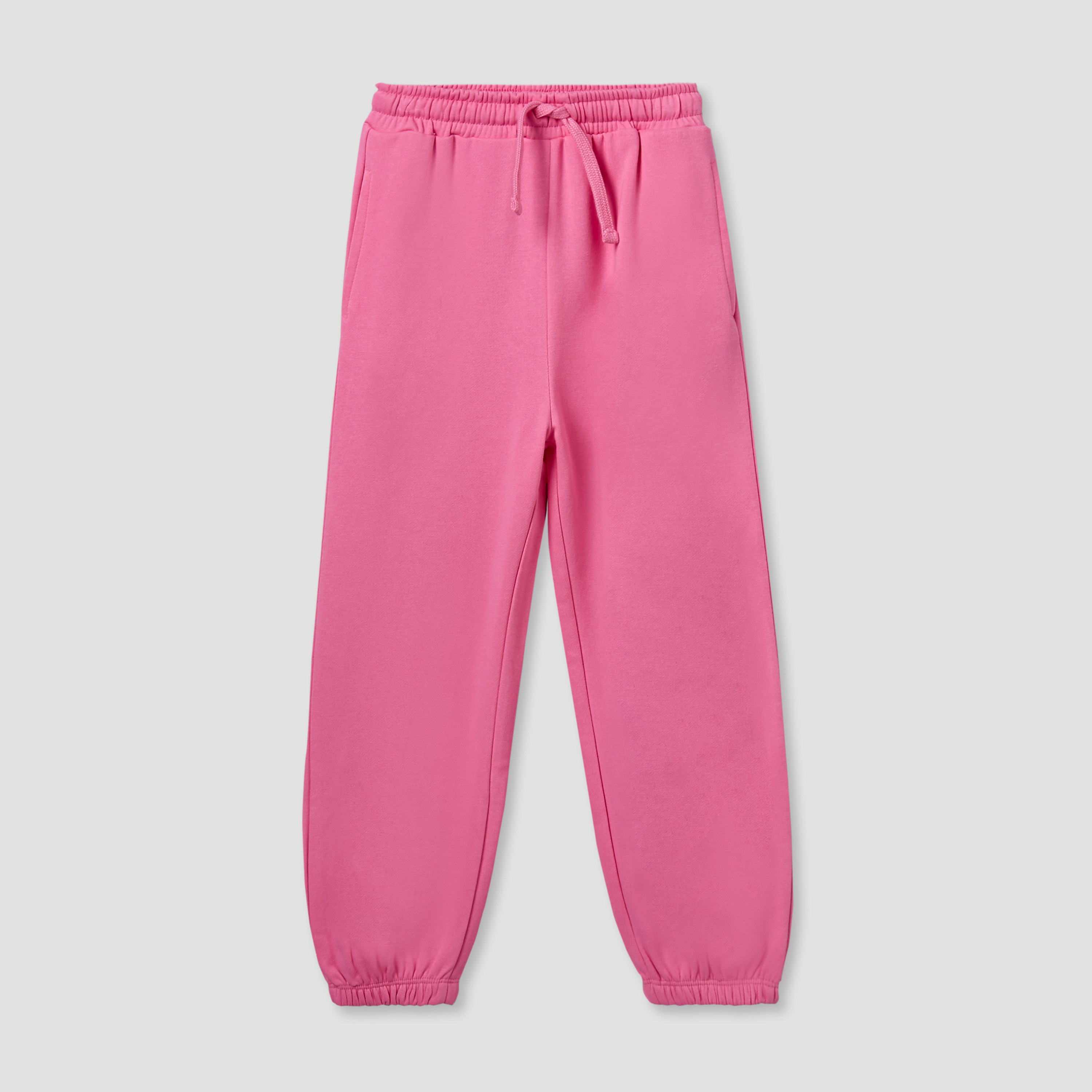 Juniors Elasticated Drawstring Waist Joggers with Pockets-girls-clothing-bottoms-joggersandtrackpants-image-1