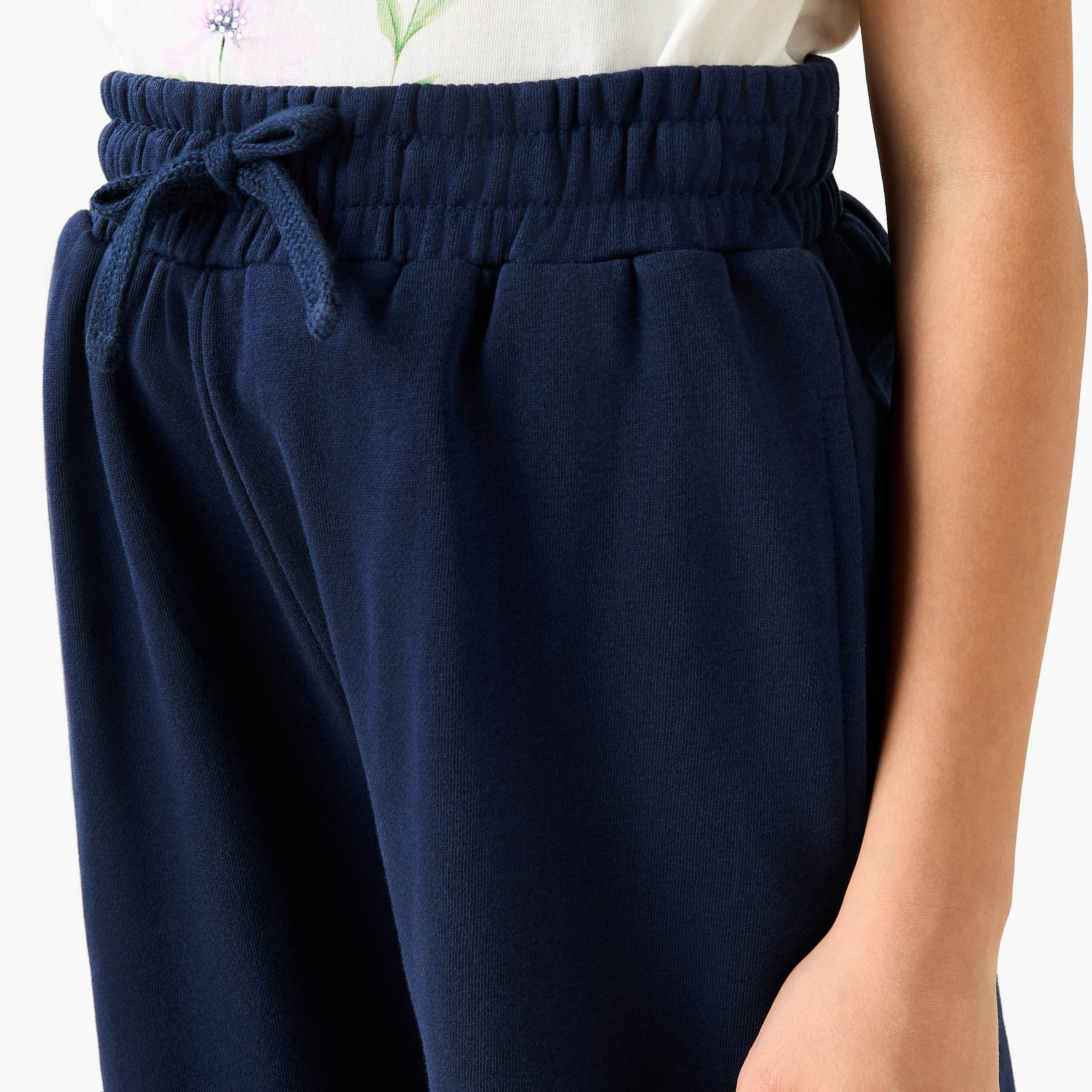 Juniors Drawstring Waist Track Pants with Pockets-girls-clothing-bottoms-joggersandtrackpants-image-4
