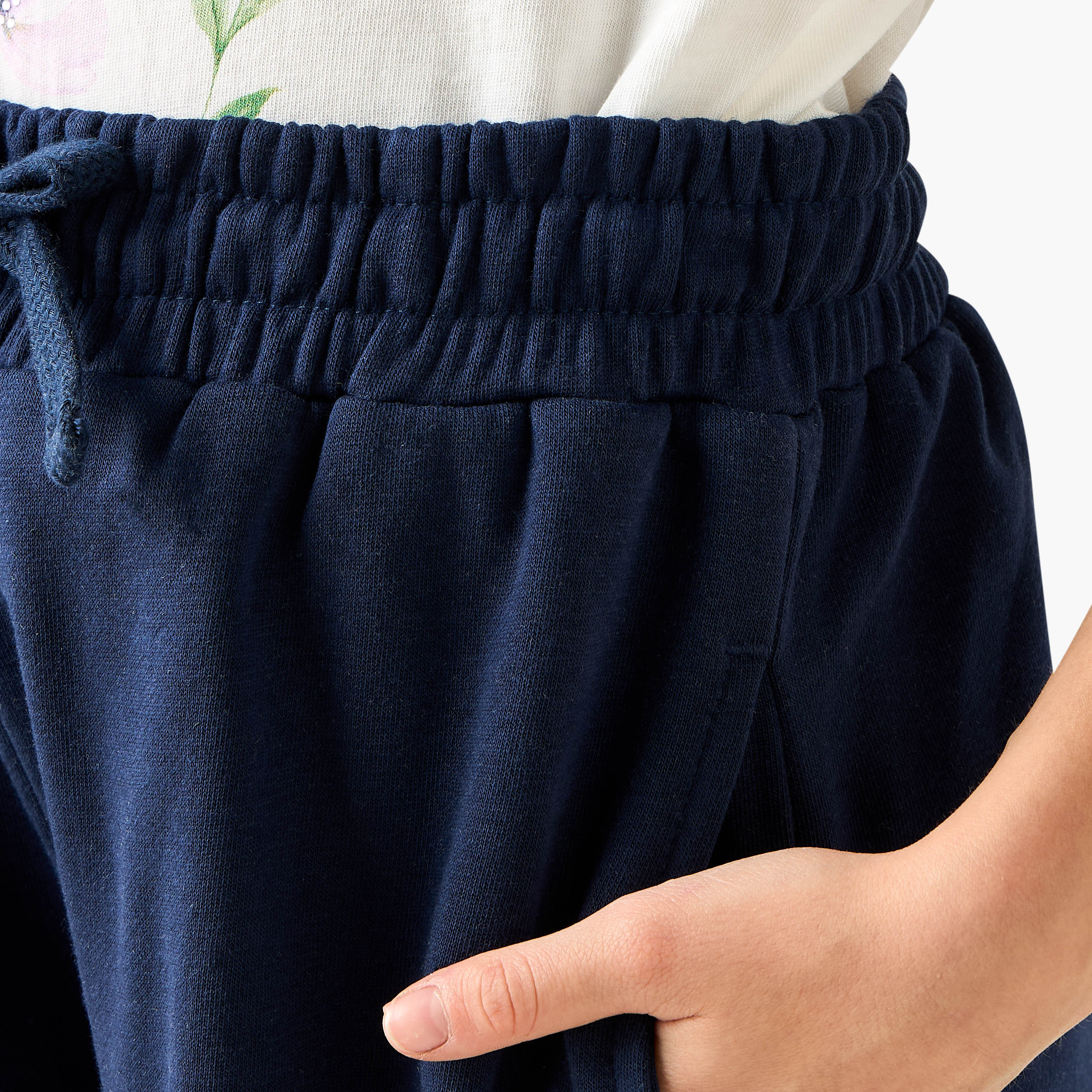 Juniors Drawstring Waist Track Pants with Pockets-girls-clothing-bottoms-joggersandtrackpants-image-5