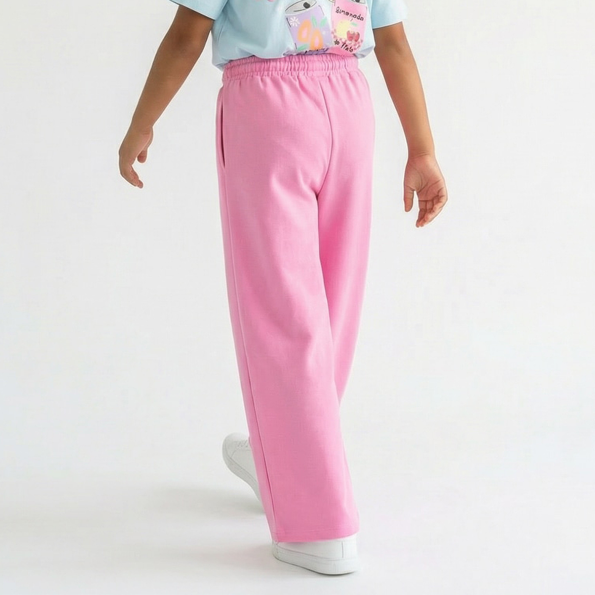 Juniors Drawstring Waist Track Pants with Pockets-girls-clothing-bottoms-joggersandtrackpants-image-3