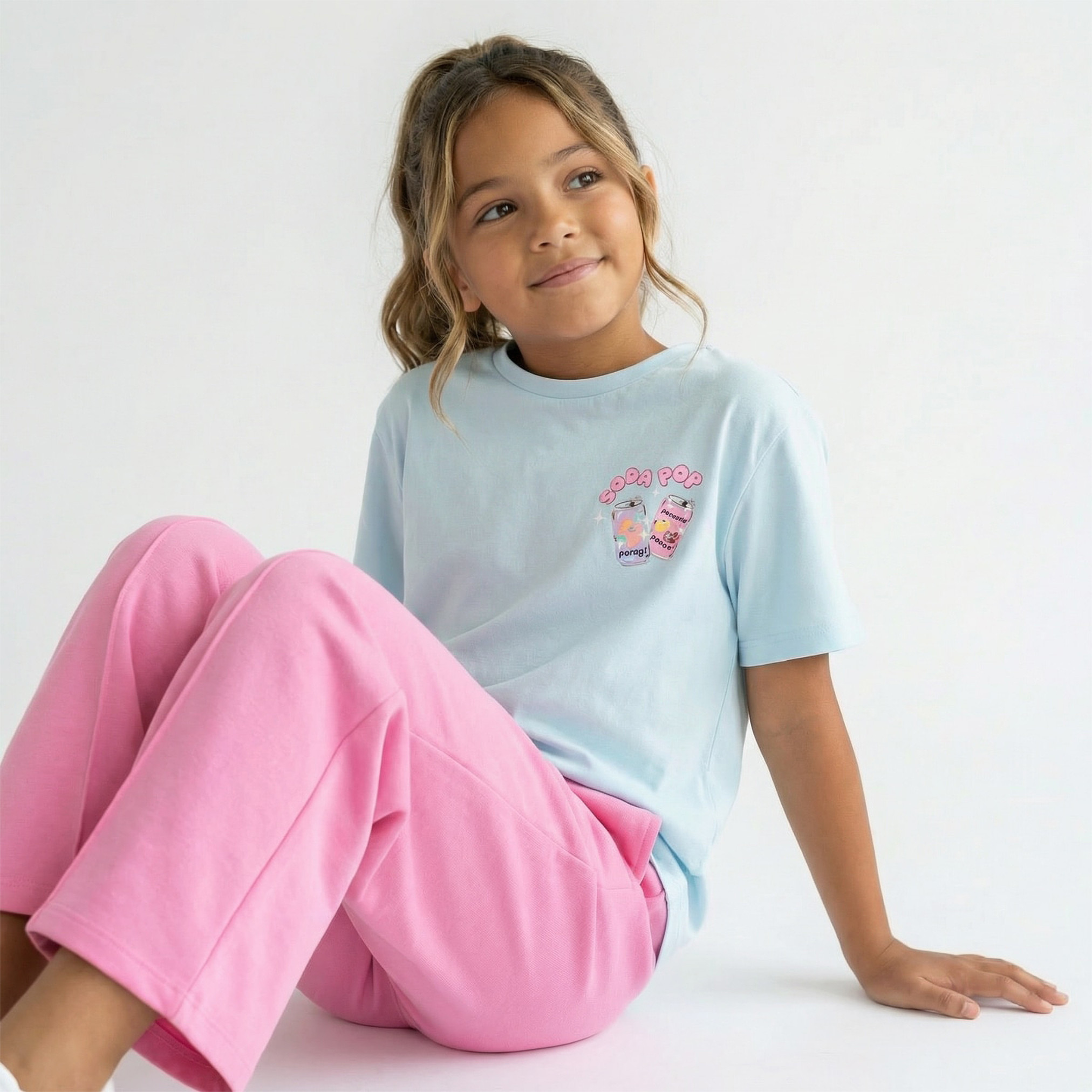 Juniors Drawstring Waist Track Pants with Pockets-girls-clothing-bottoms-joggersandtrackpants-image-5
