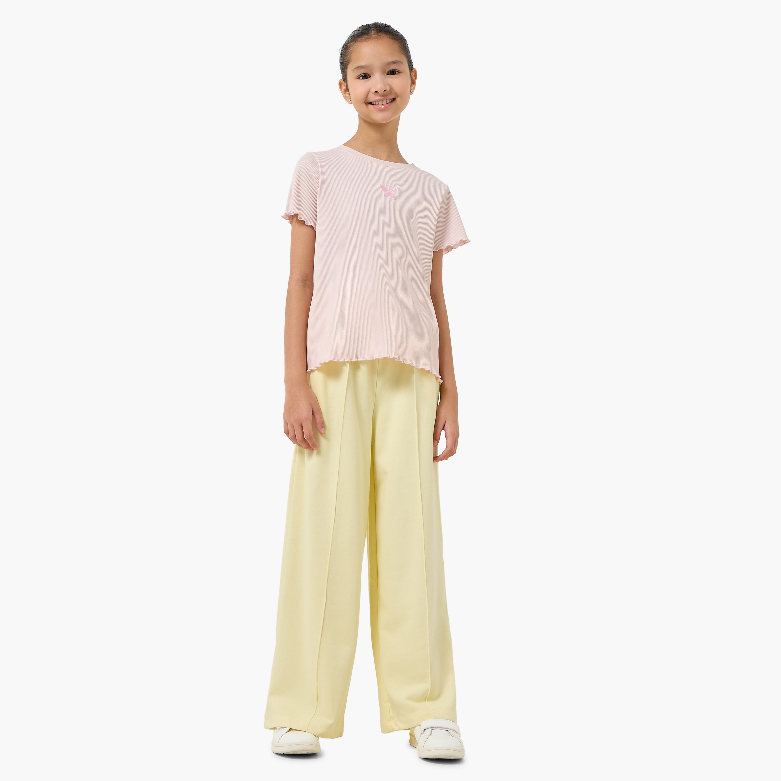 Juniors Drawstring Waist Track Pants with Pockets-girls-clothing-bottoms-joggersandtrackpants-image-2