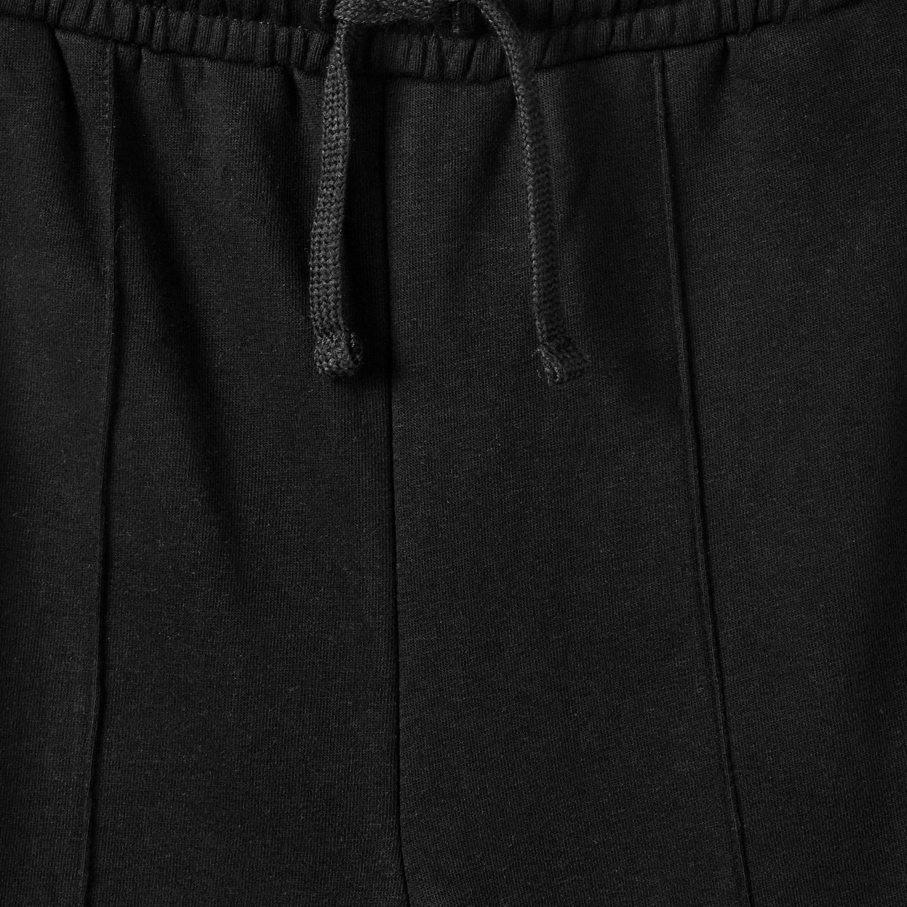 بنطلون رياضي واسع الساقين بخصر برباط وتفاصيل شريط بارز من جونيورز-girls-clothing-bottoms-joggersandtrackpants-image-2