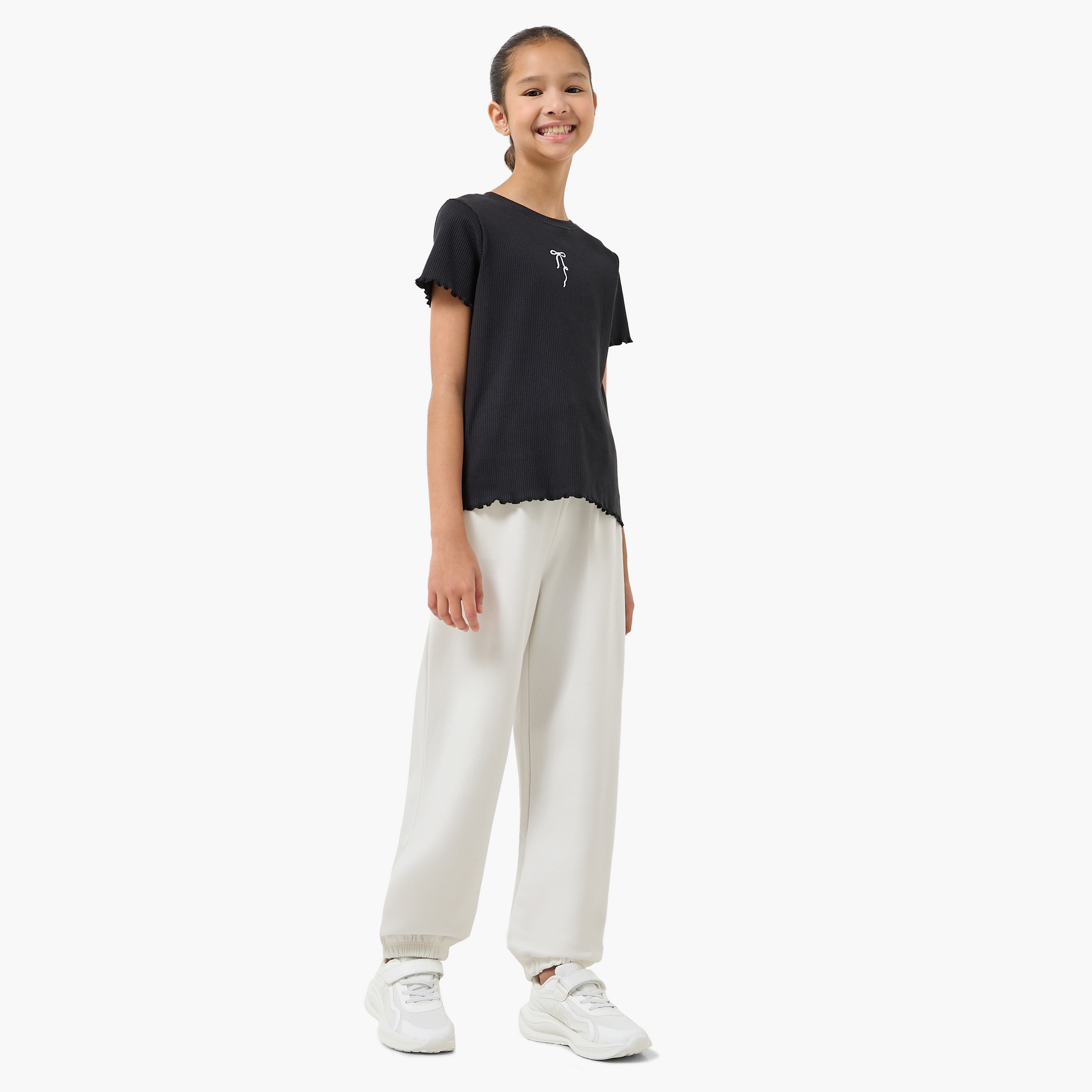 Juniors Drawstring Waist Joggers with Pockets-girls-clothing-bottoms-joggersandtrackpants-image-2