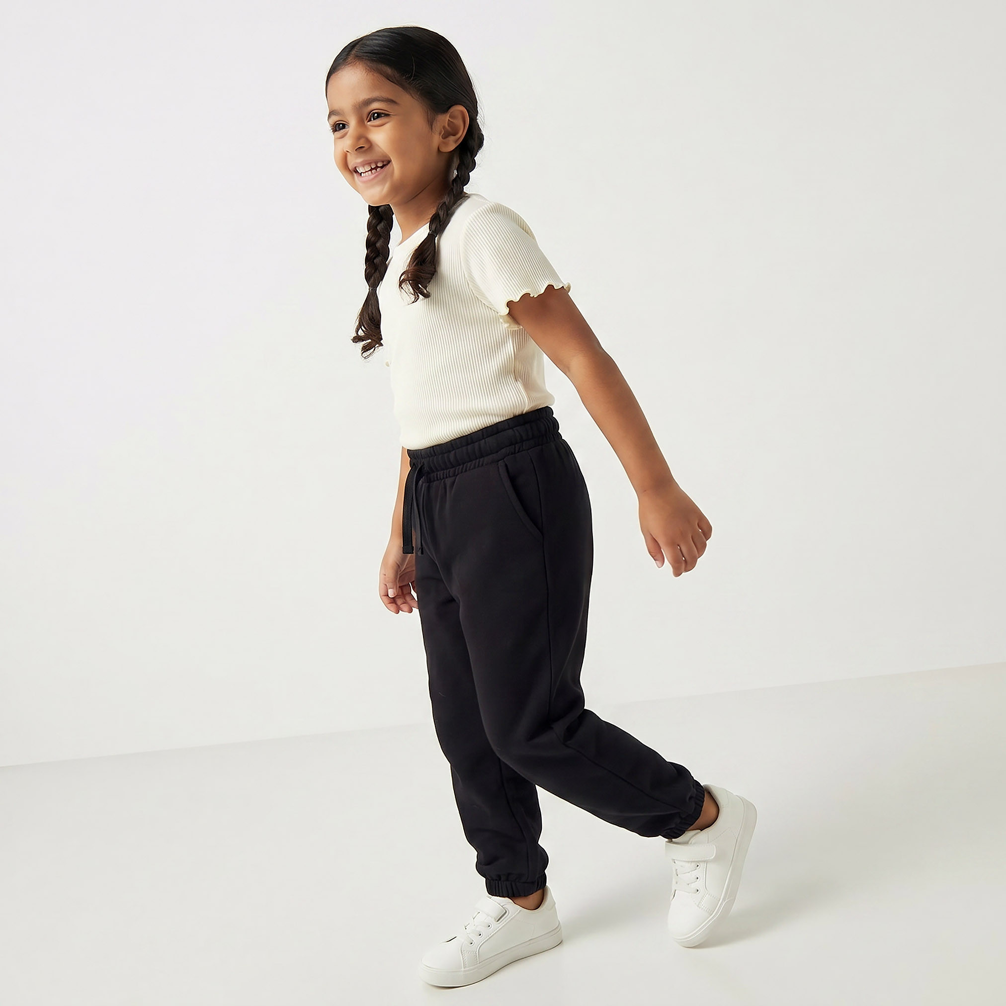 طقم بنطلون رياضي بجيوب وخصر مطاطي برباط قطعتين من جونيورز-girls-clothing-bottoms-joggersandtrackpants-image-7