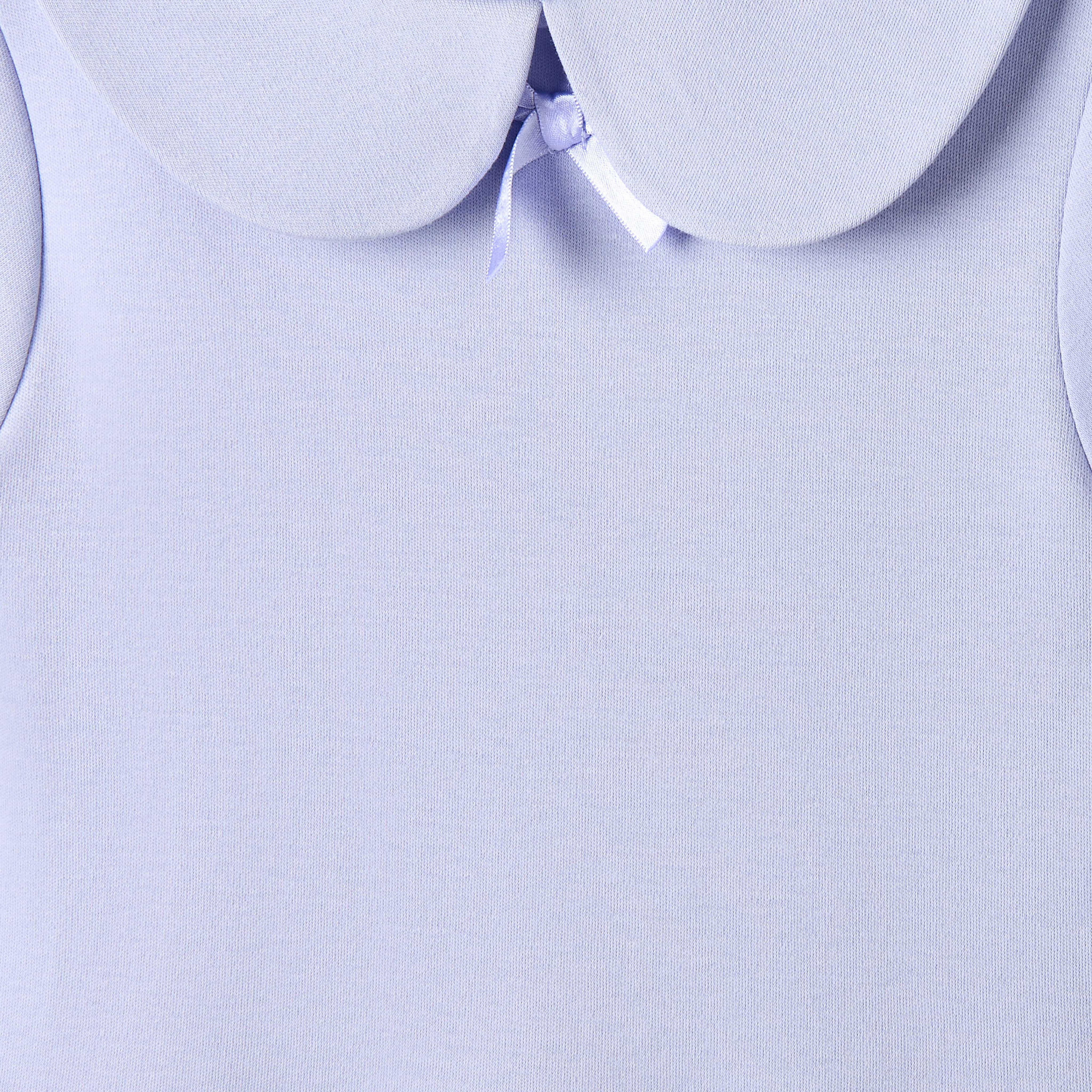 Juniors Peter Pan Collar Short Sleeve Dress with Bow Accent-girls-clothing-dressesandjumpsuits-image-4