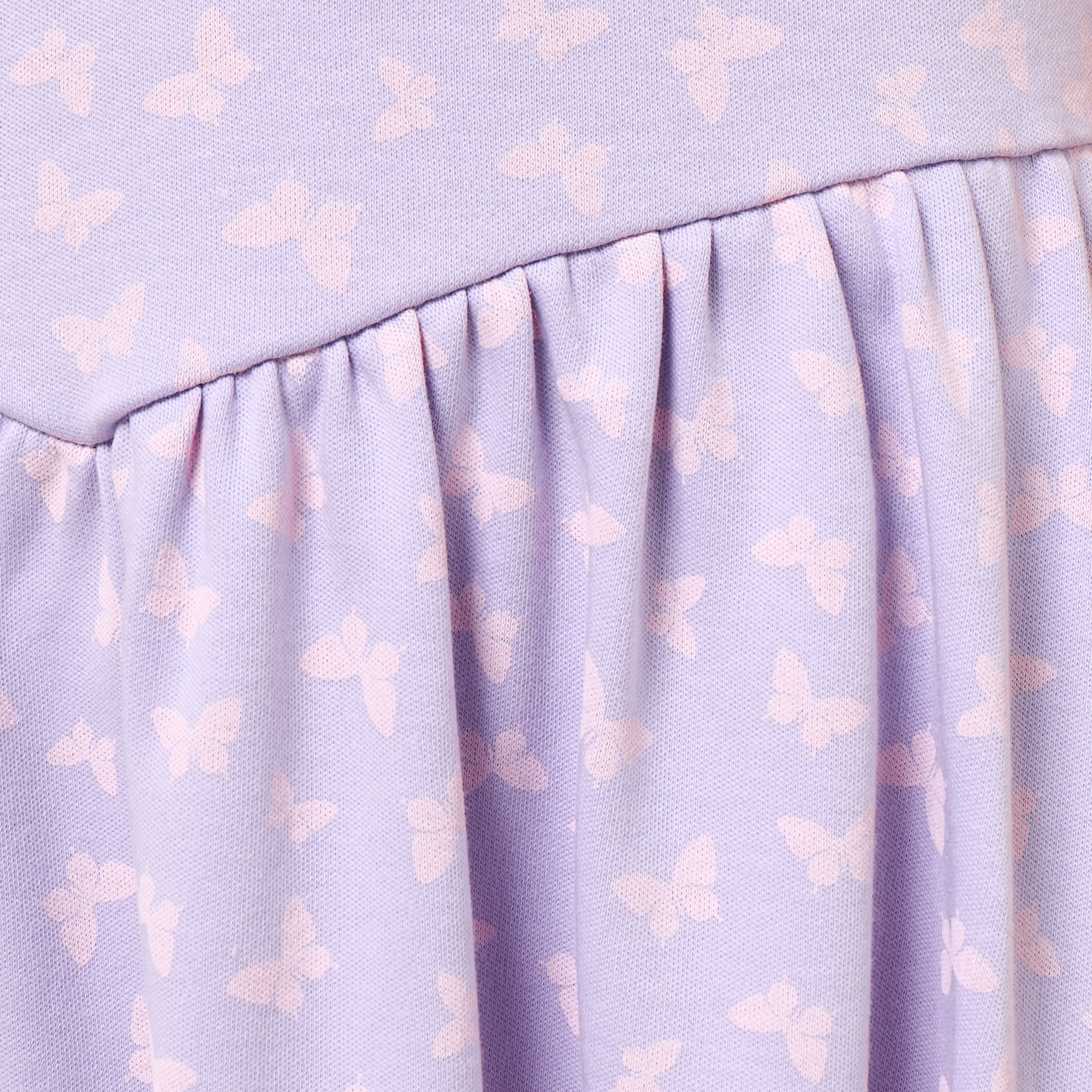 Juniors Peter Pan Collar Short Sleeve Dress with Butterfly Print-girls-clothing-dressesandjumpsuits-image-5