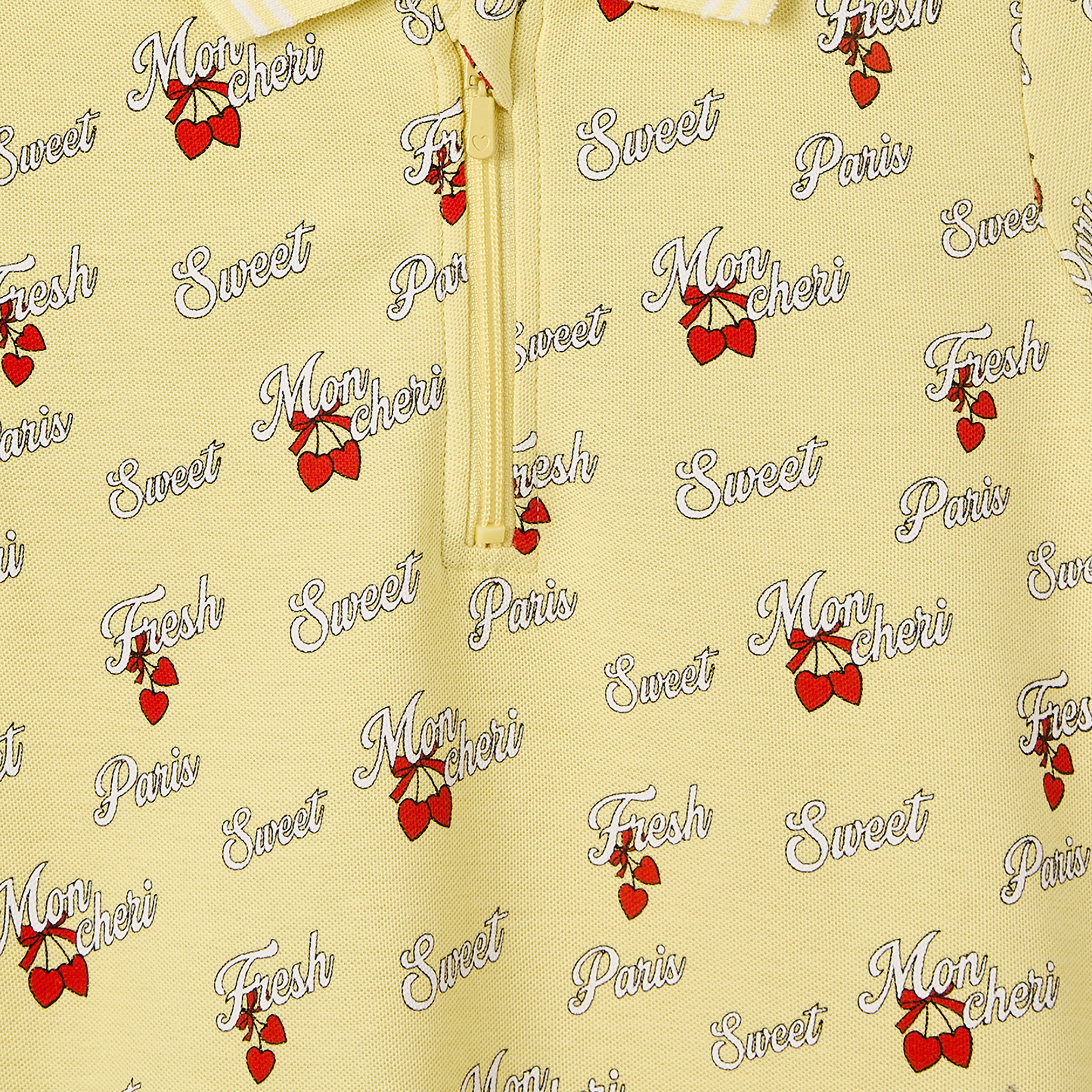 Juniors Collared Short Sleeve Knee-Length Polo Dress with Bow Print-girls-clothing-dressesandjumpsuits-image-4