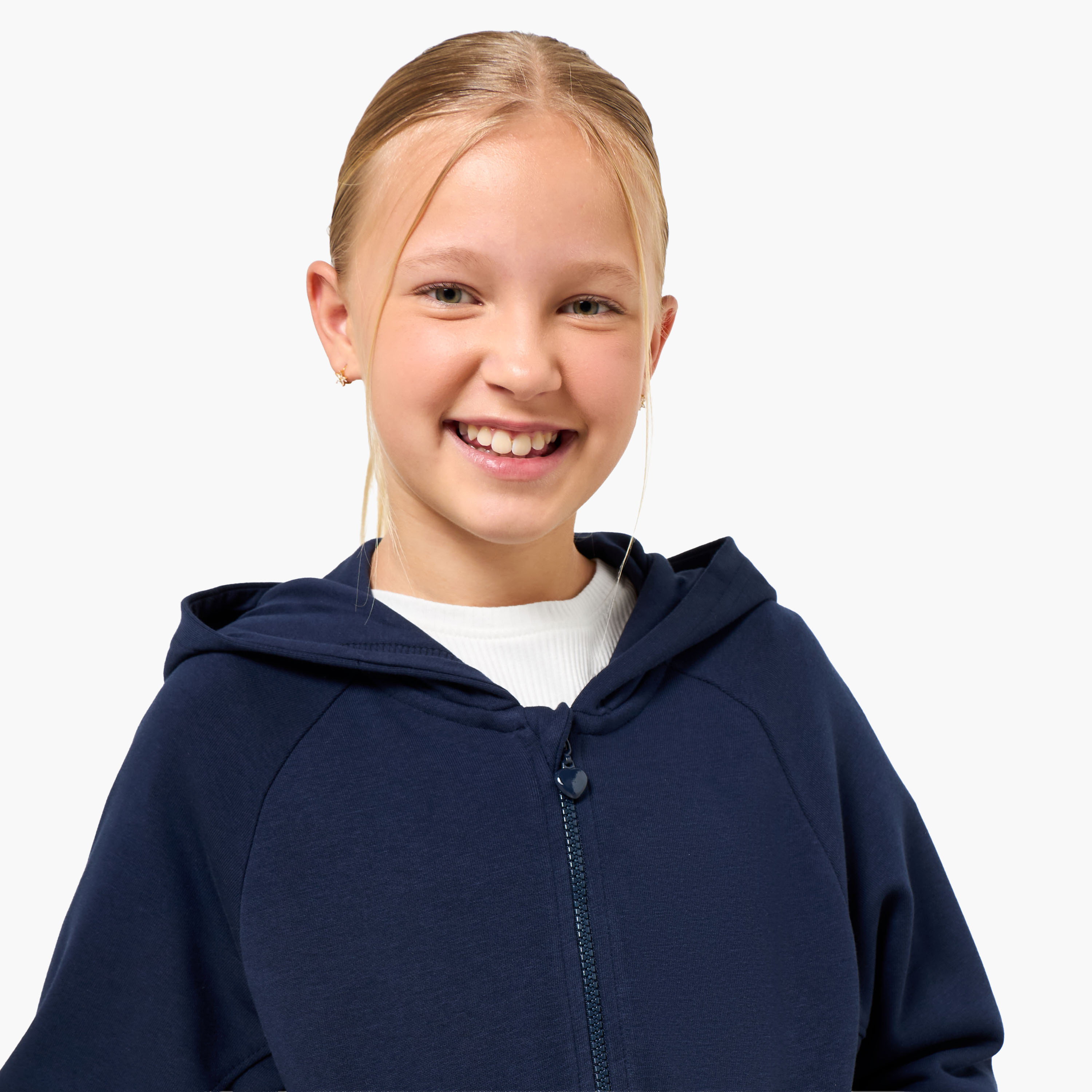 Juniors Kangaroo Pocket Hoodie with Long Sleeves-girls-clothing-winterwear-sweatshirts-image-4
