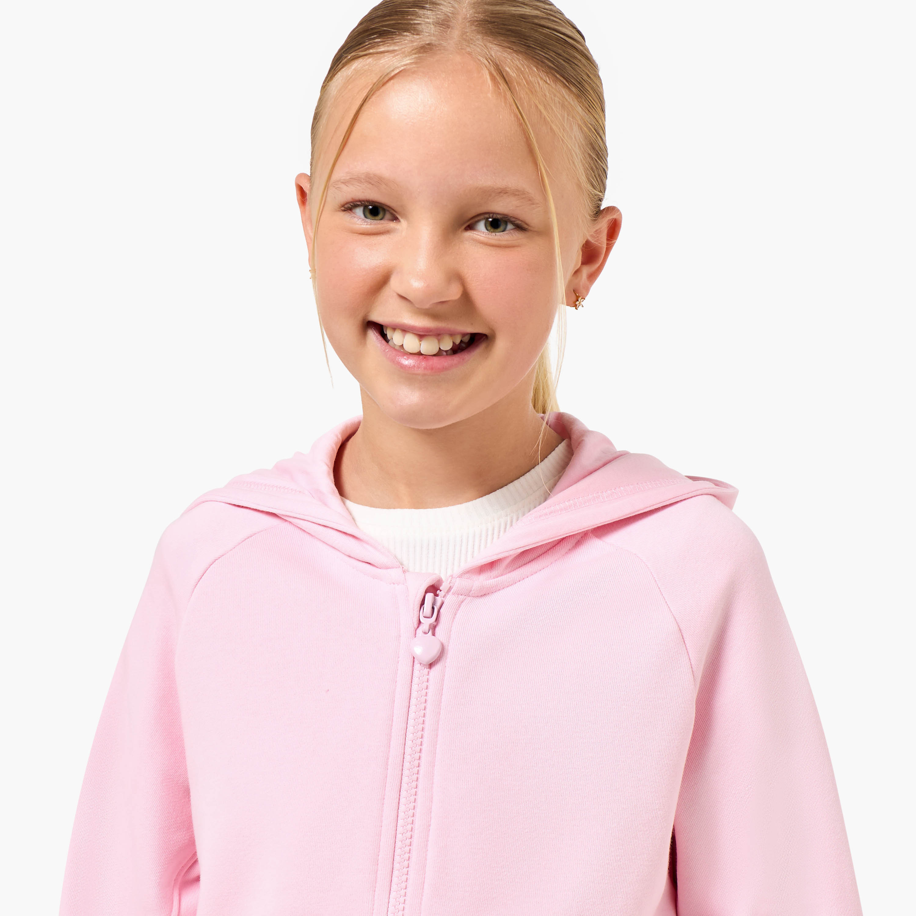 Juniors Kangaroo Pocket Hooded Sweatshirt with Long Sleeves-girls-clothing-winterwear-sweatshirts-image-4