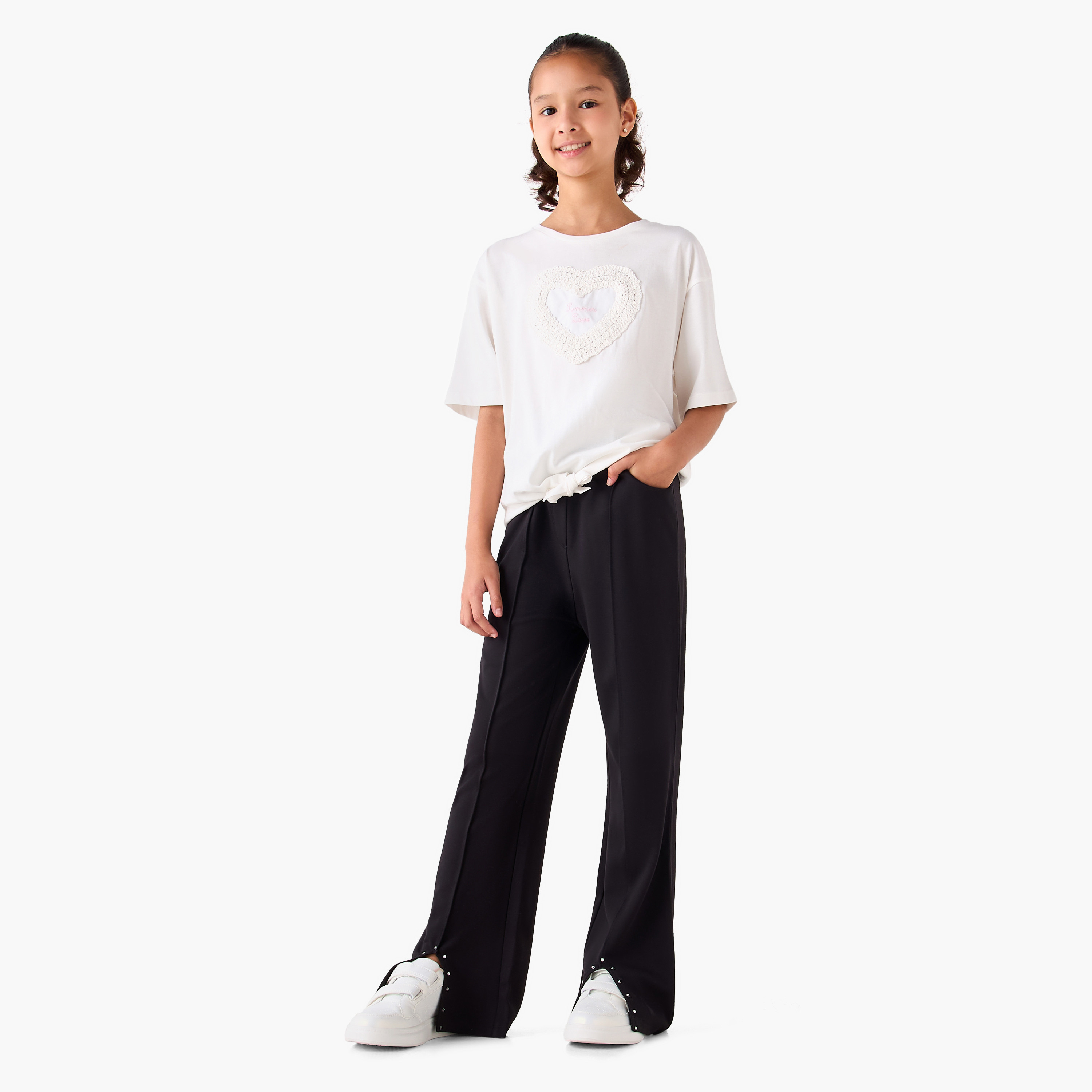 Juniors Bootcut Leggings with Stud Detail-girls-clothing-bottoms-leggings-image-2