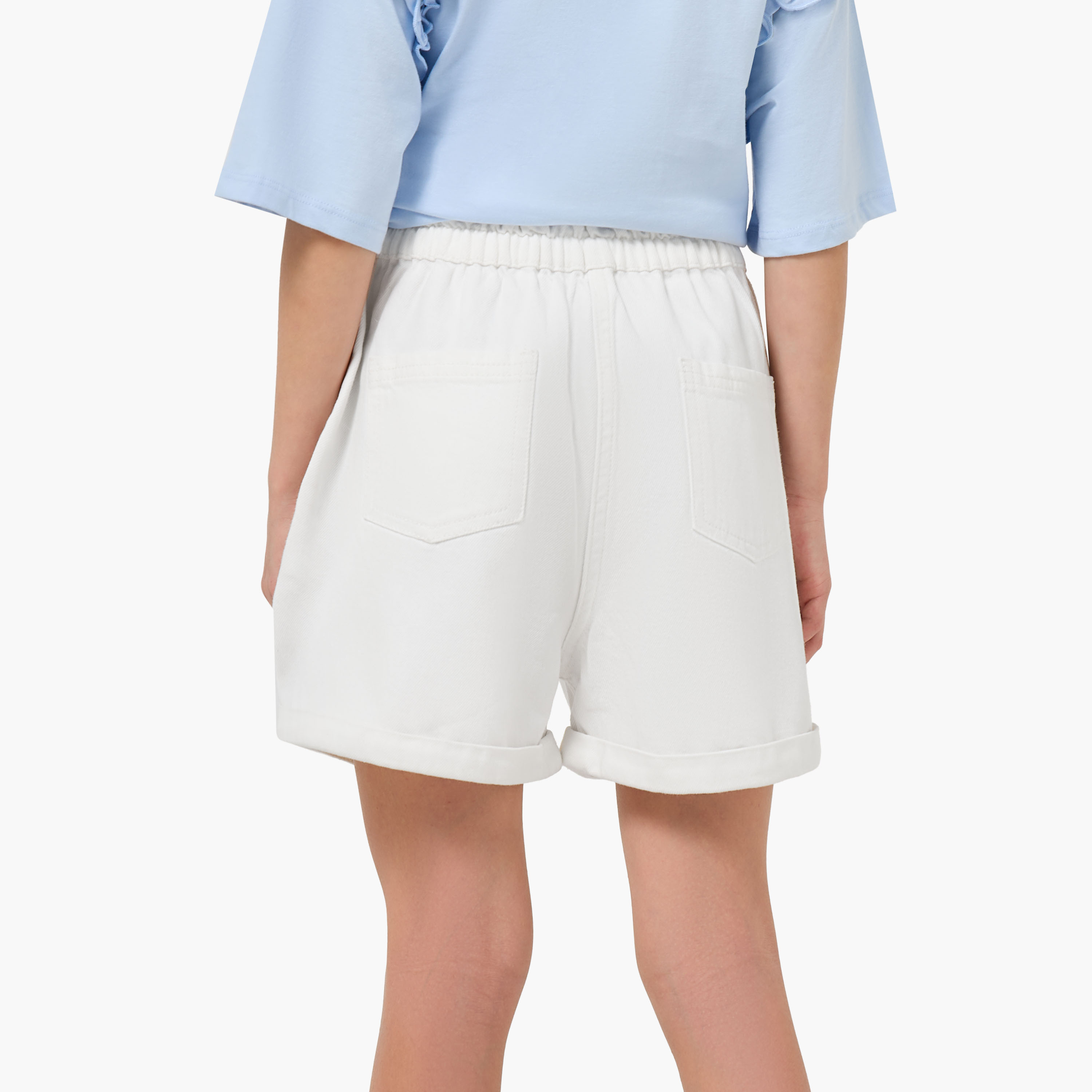 Juniors Denim Shorts with Pockets-girls-clothing-bottoms-shorts-image-3