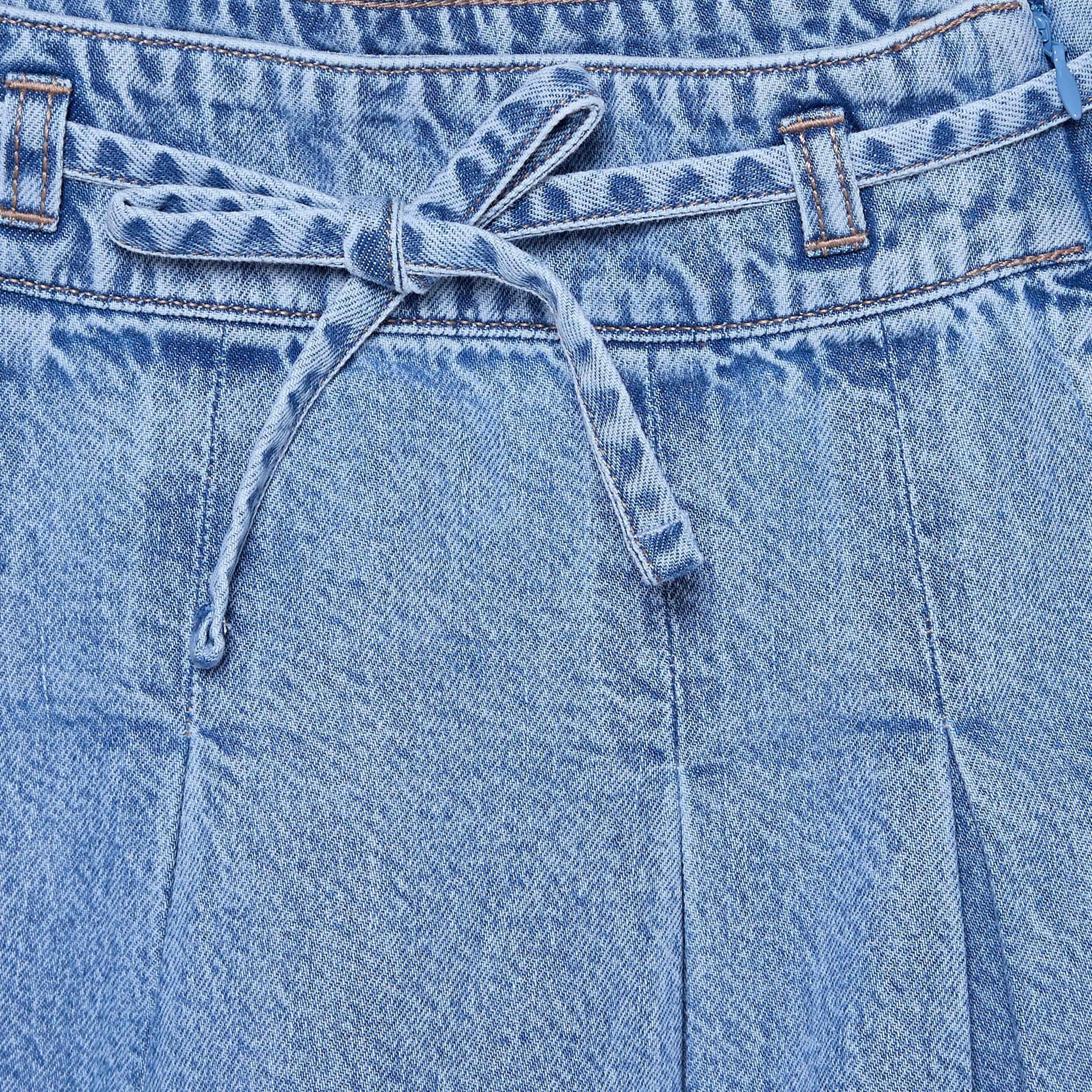 تنورة دينم بطول الركبة وكسرات من جونيورز-girls-clothing-bottoms-skirts-image-4