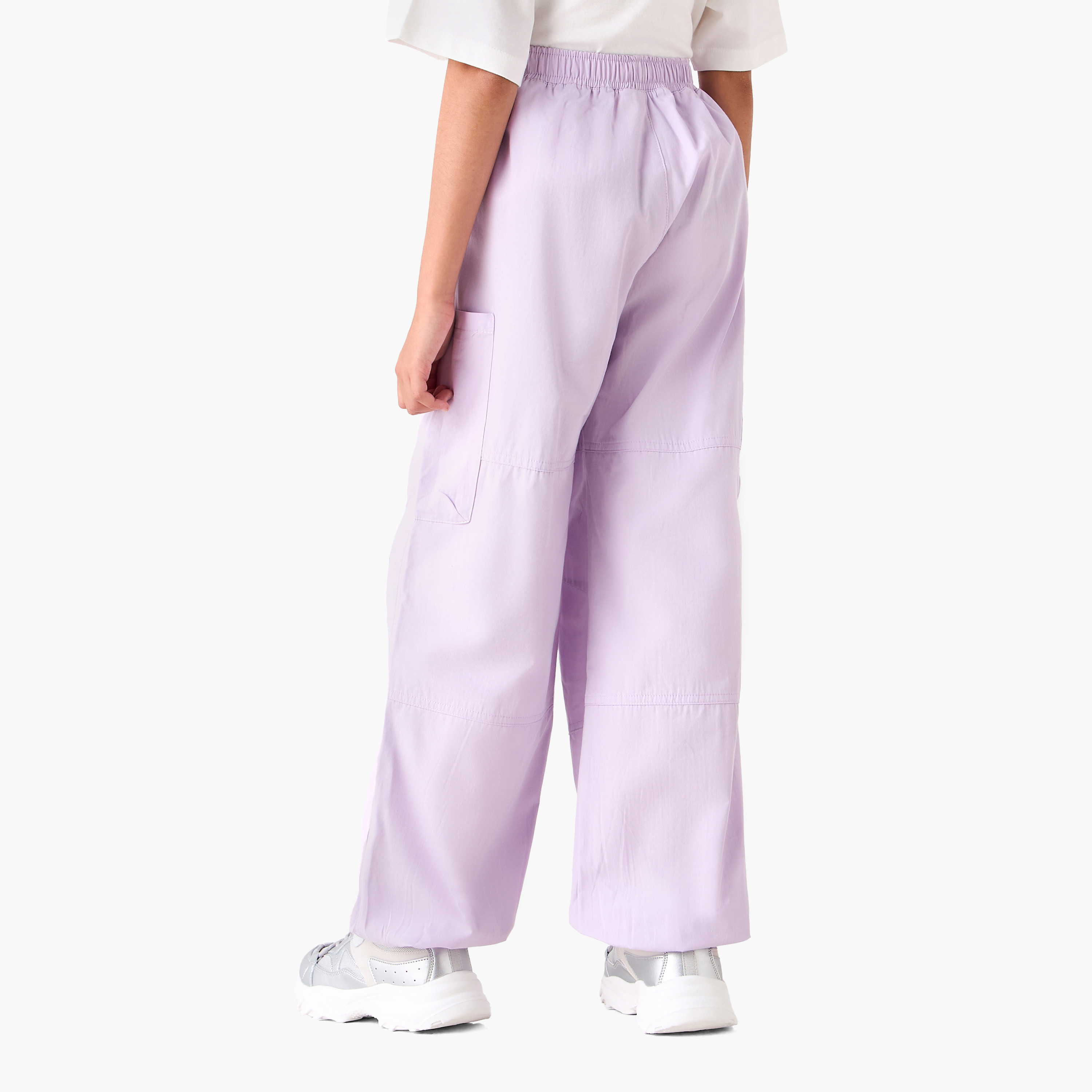 Juniors Relaxed Fit Cargo Pants with Pockets-girls-clothing-bottoms-trousers-image-3