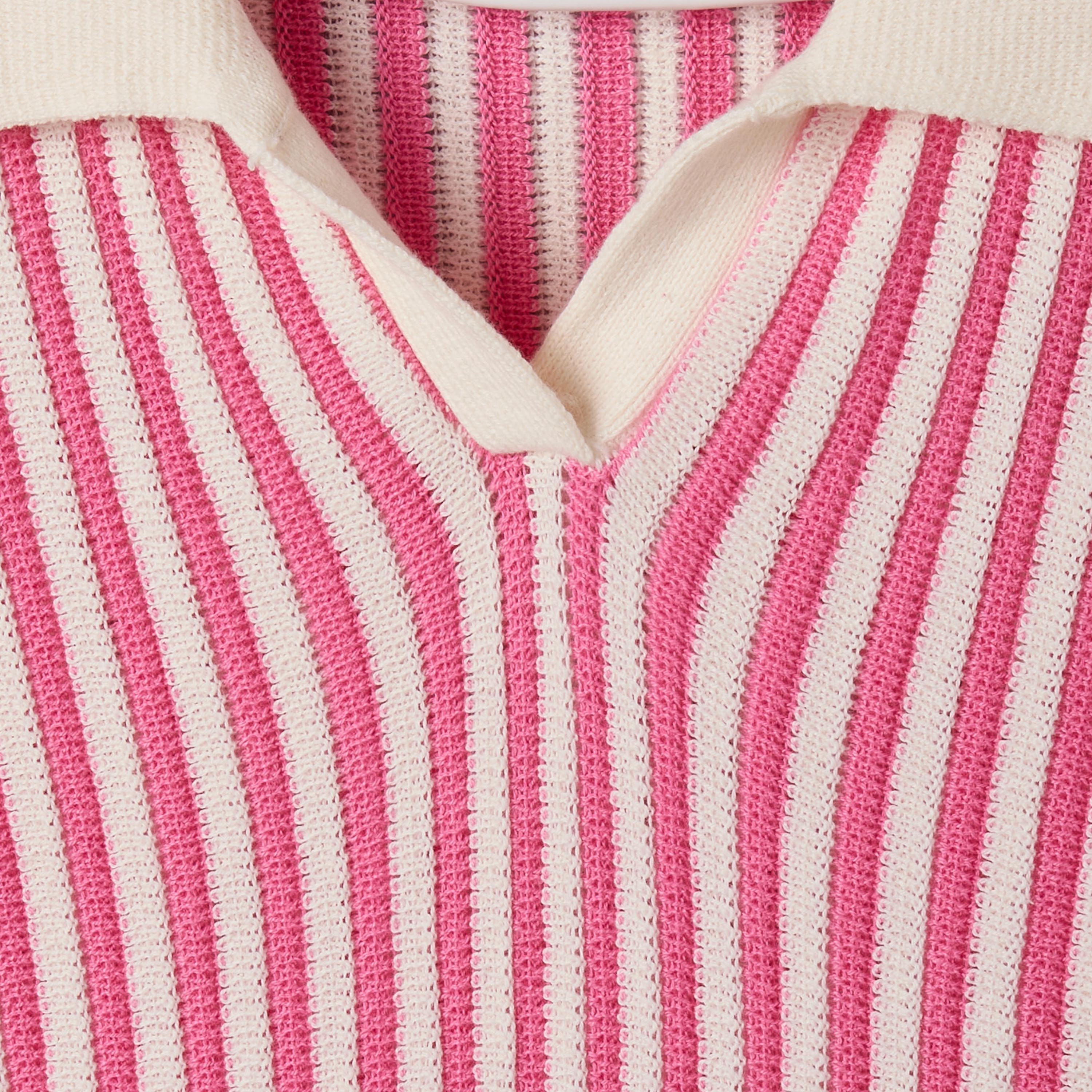 Juniors Collared Short Sleeves Dress with Stripes-girls-clothing-dressesandjumpsuits-image-4