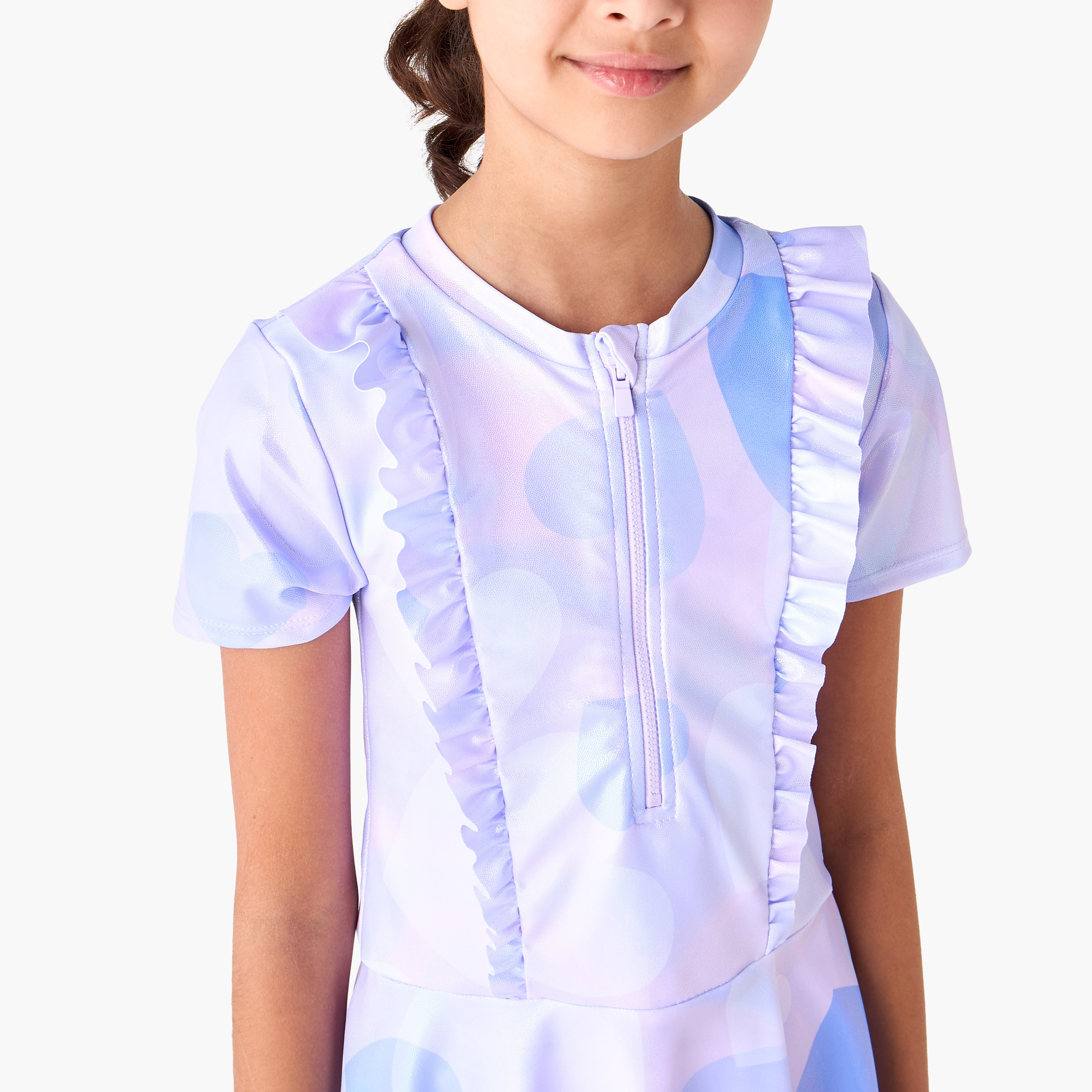 فستان سباحة بكشكش مع شورت للفتيات من جونيورز-girls-clothing-sportswear-swimwear-image-2