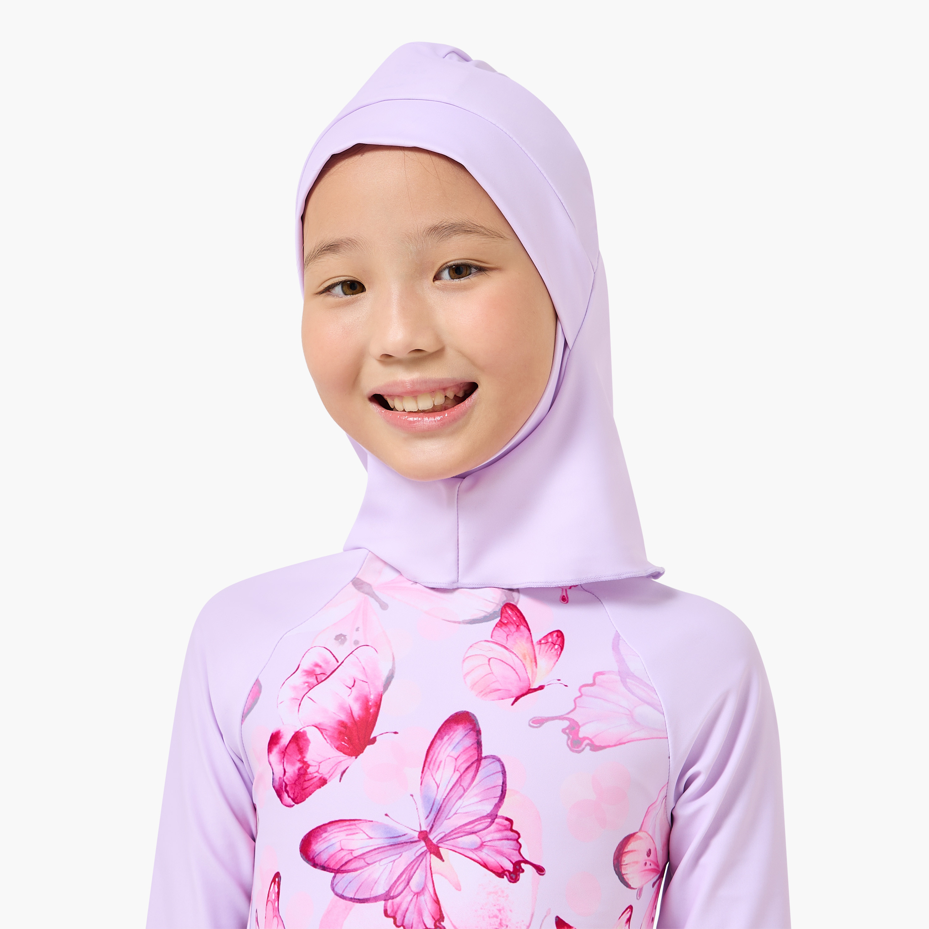 Juniors Girls Zip Closure Burkini Set-girls-clothing-swimwear-image-6