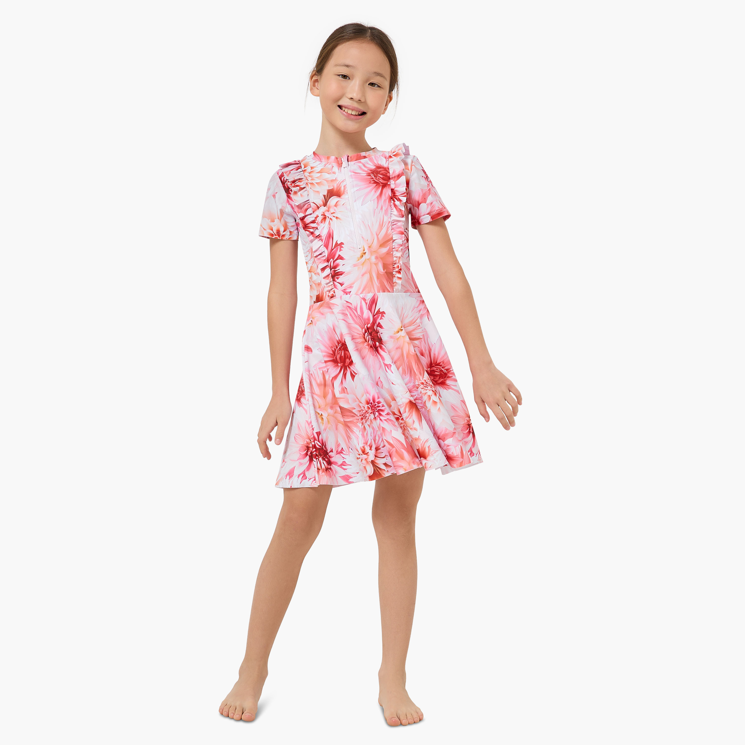 طقم بدلة سباحة بطبعات للبنات من جونيورز-girls-clothing-sportswear-swimwear-image-2