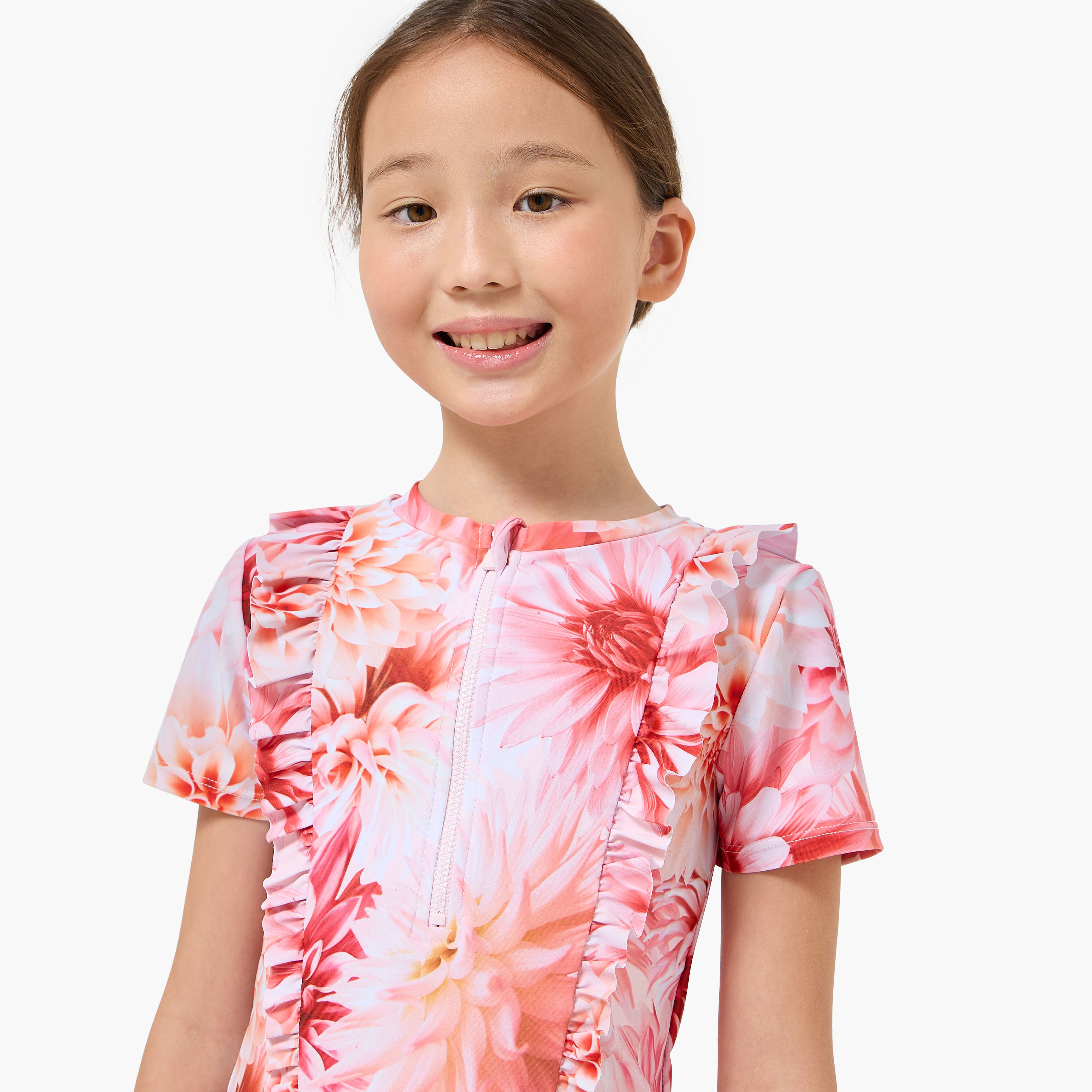 طقم بدلة سباحة بطبعات للبنات من جونيورز-girls-clothing-sportswear-swimwear-image-5