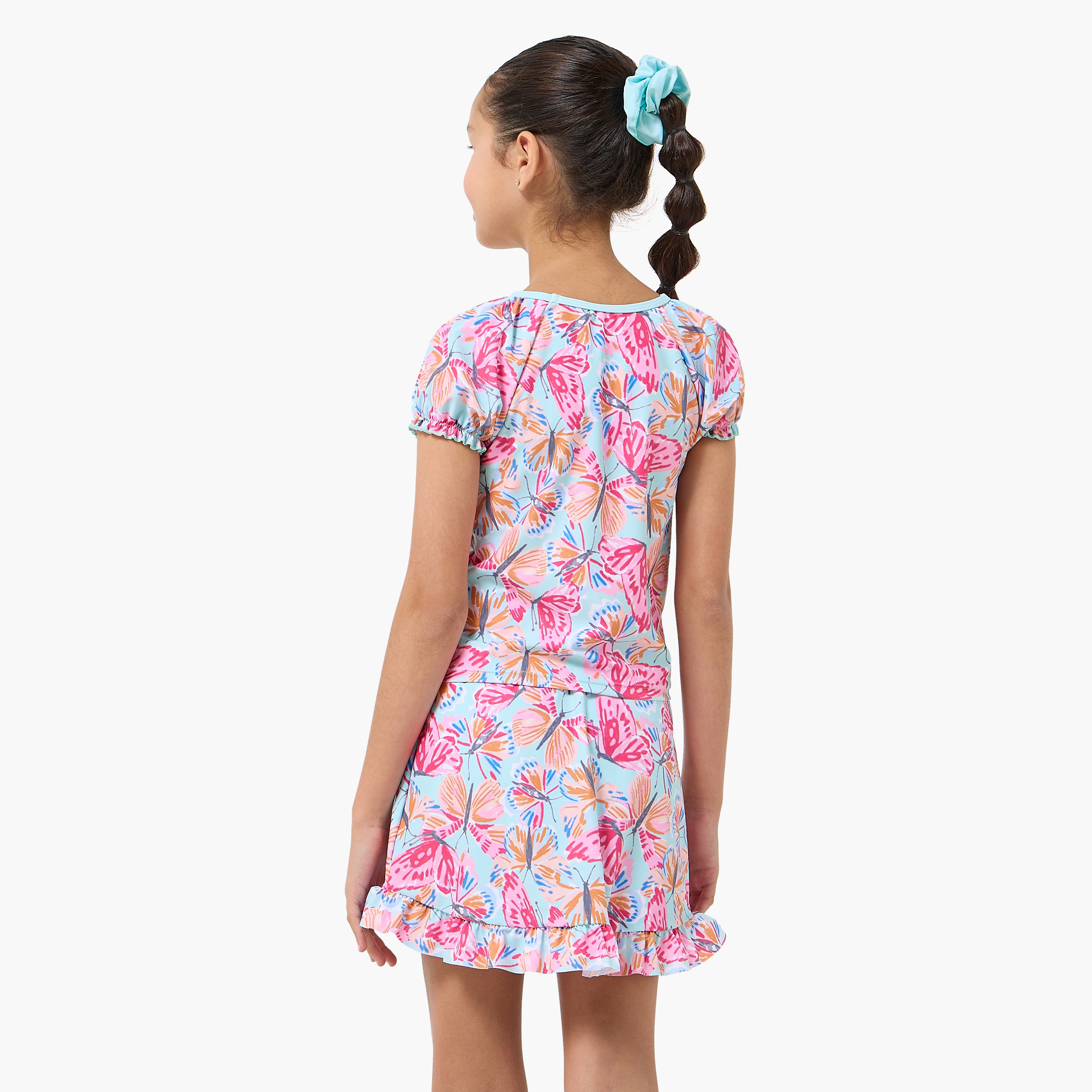 طقم سباحة بطبعات للبنات من جونيورز - عبوة من قطعتين-girls-clothing-sportswear-swimwear-image-4