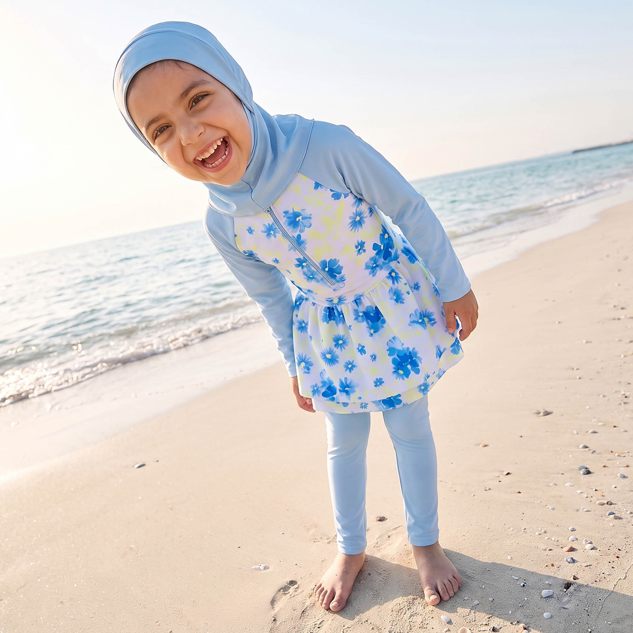 Set of 3 Juniors Girls Floral Print Burkini-sports-girls-clothing-swimwear-image-4