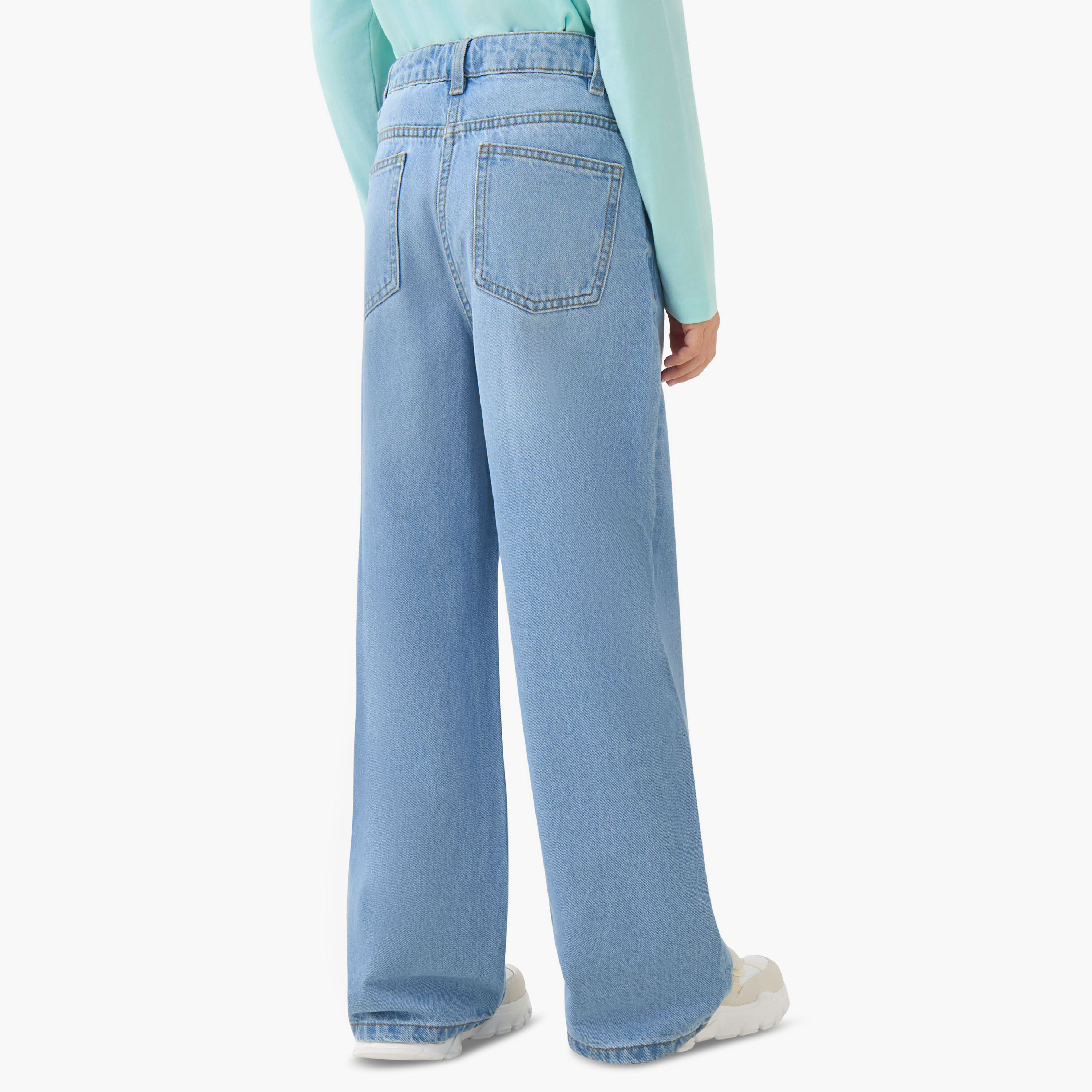Juniors Wide Leg Jeans with Pockets-girls-clothing-bottoms-jeansandjeggings-image-3