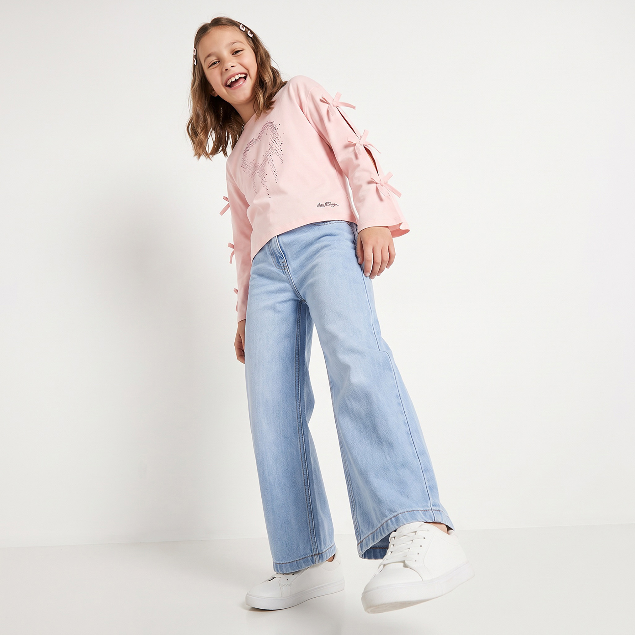 بنطلون جينز قطن واسع الساقين مع جيب من جونيورز-girls-clothing-bottoms-jeansandjeggings-image-6