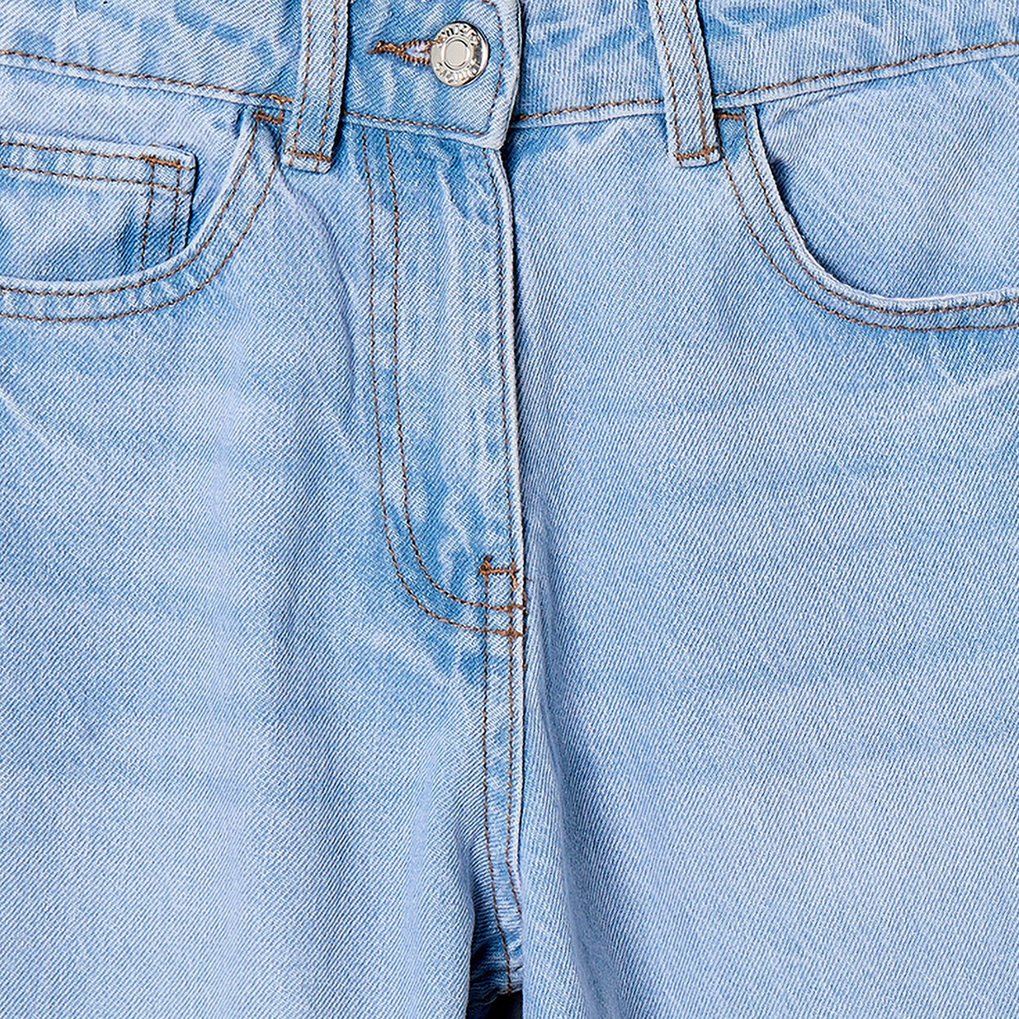 بنطلون جينز قطن واسع الساقين مع جيب من جونيورز-girls-clothing-bottoms-jeansandjeggings-image-4