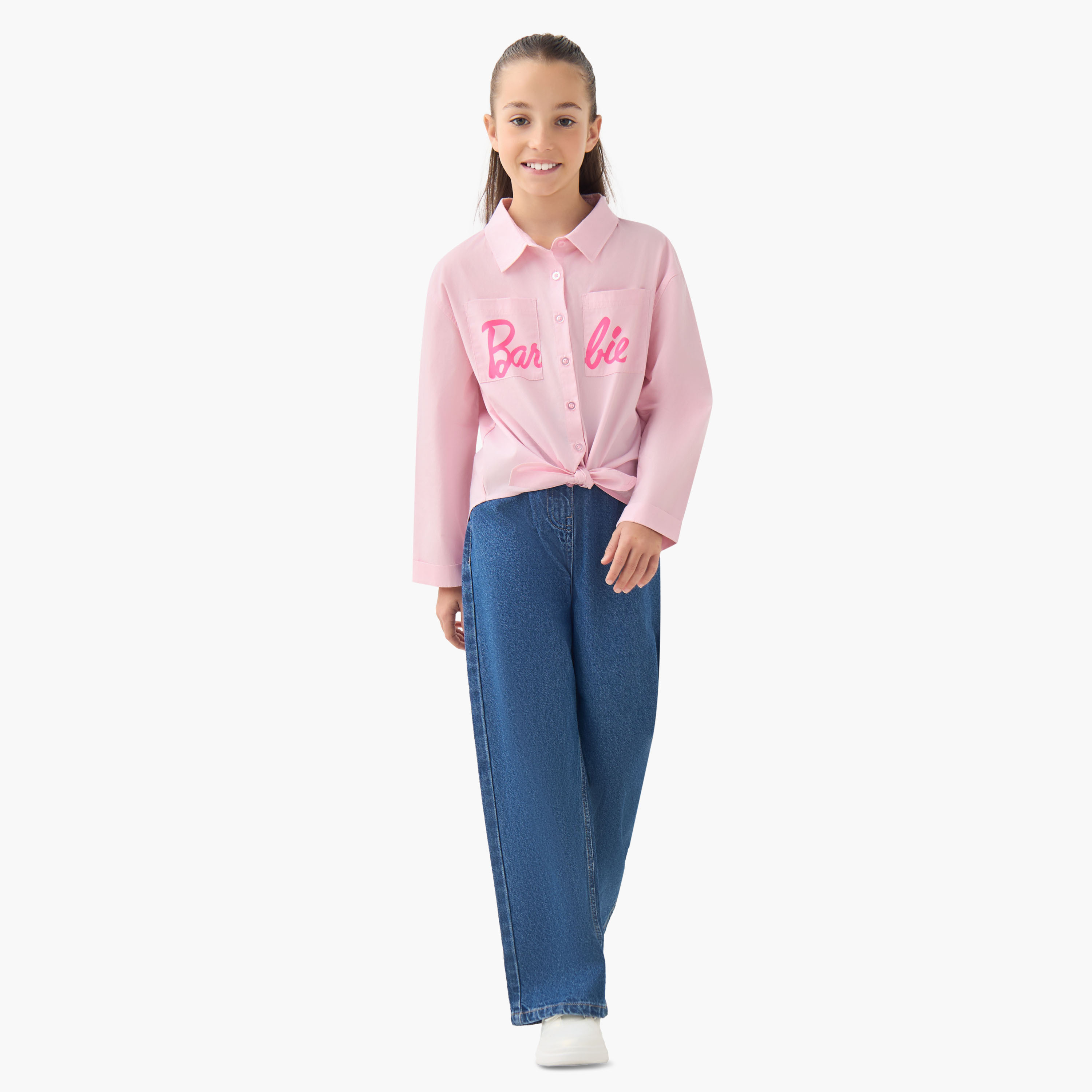 Juniors Wide Leg Jeans with Pockets-girls-clothing-bottoms-jeansandjeggings-image-2