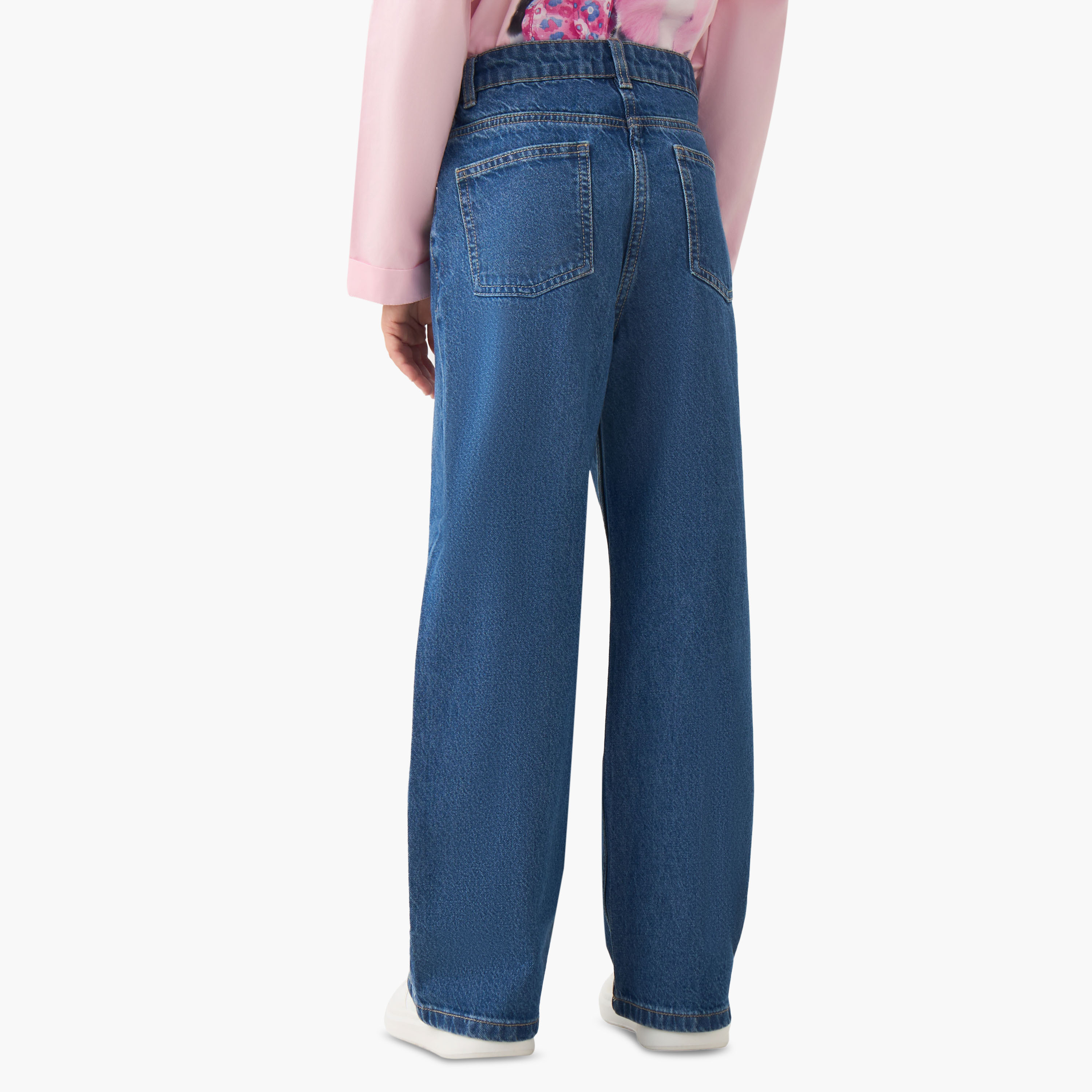 Juniors Wide Leg Jeans with Pockets-girls-clothing-bottoms-jeansandjeggings-image-3