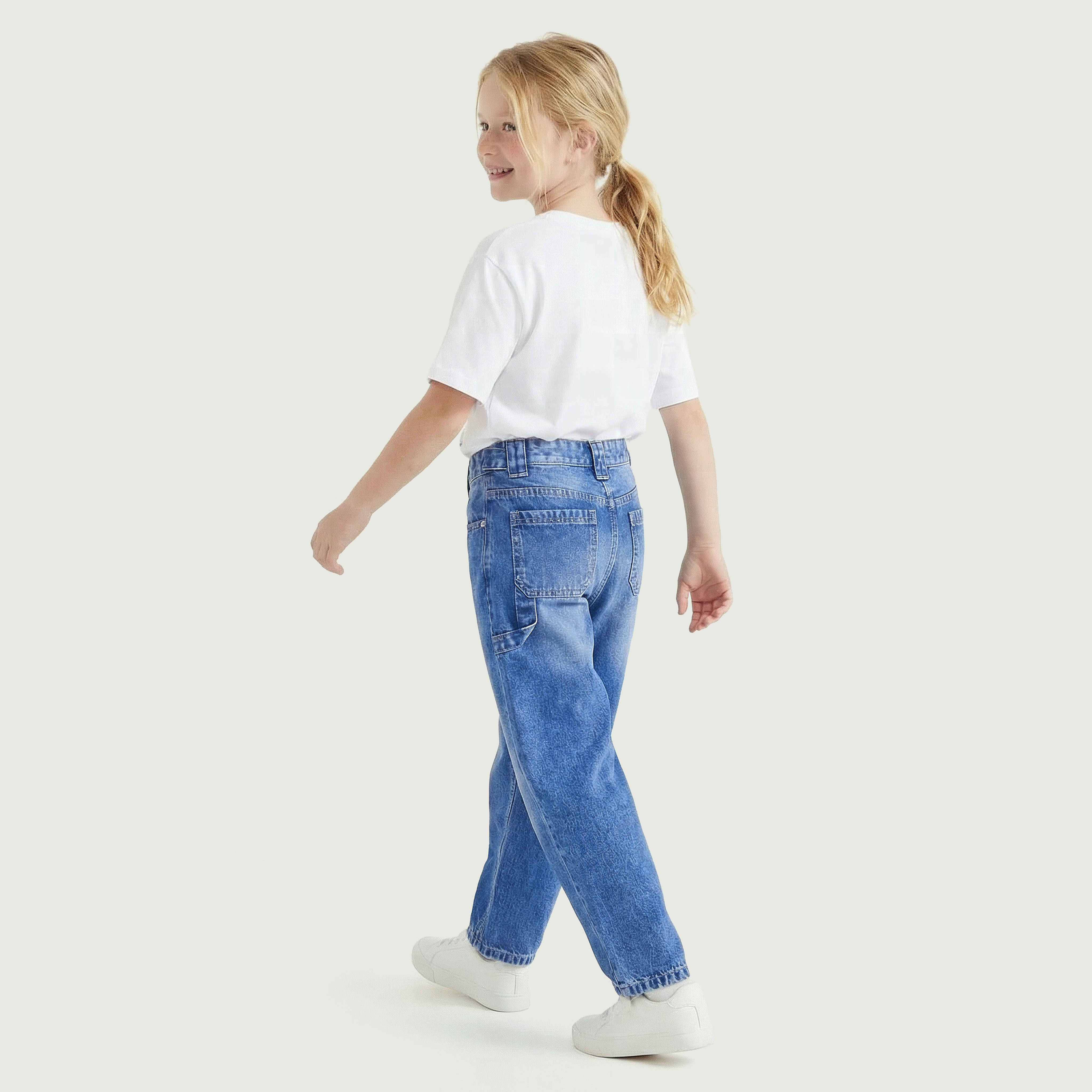 بنطلون جينز كارجو بخصر متوسط الارتفاع وجيوب من جونيورز-girls-clothing-bottoms-jeansandjeggings-image-4