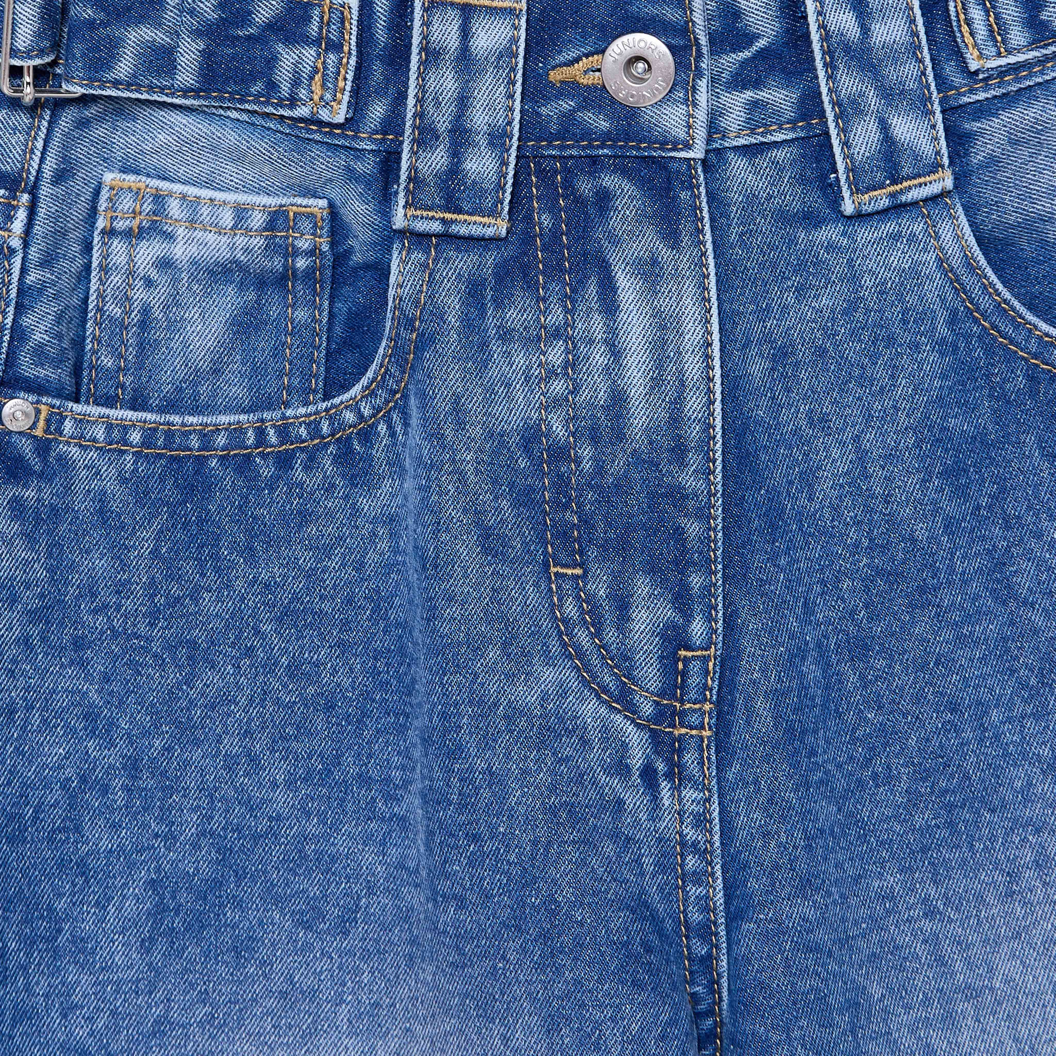 بنطلون جينز كارجو بخصر متوسط الارتفاع وجيوب من جونيورز-girls-clothing-bottoms-jeansandjeggings-image-3