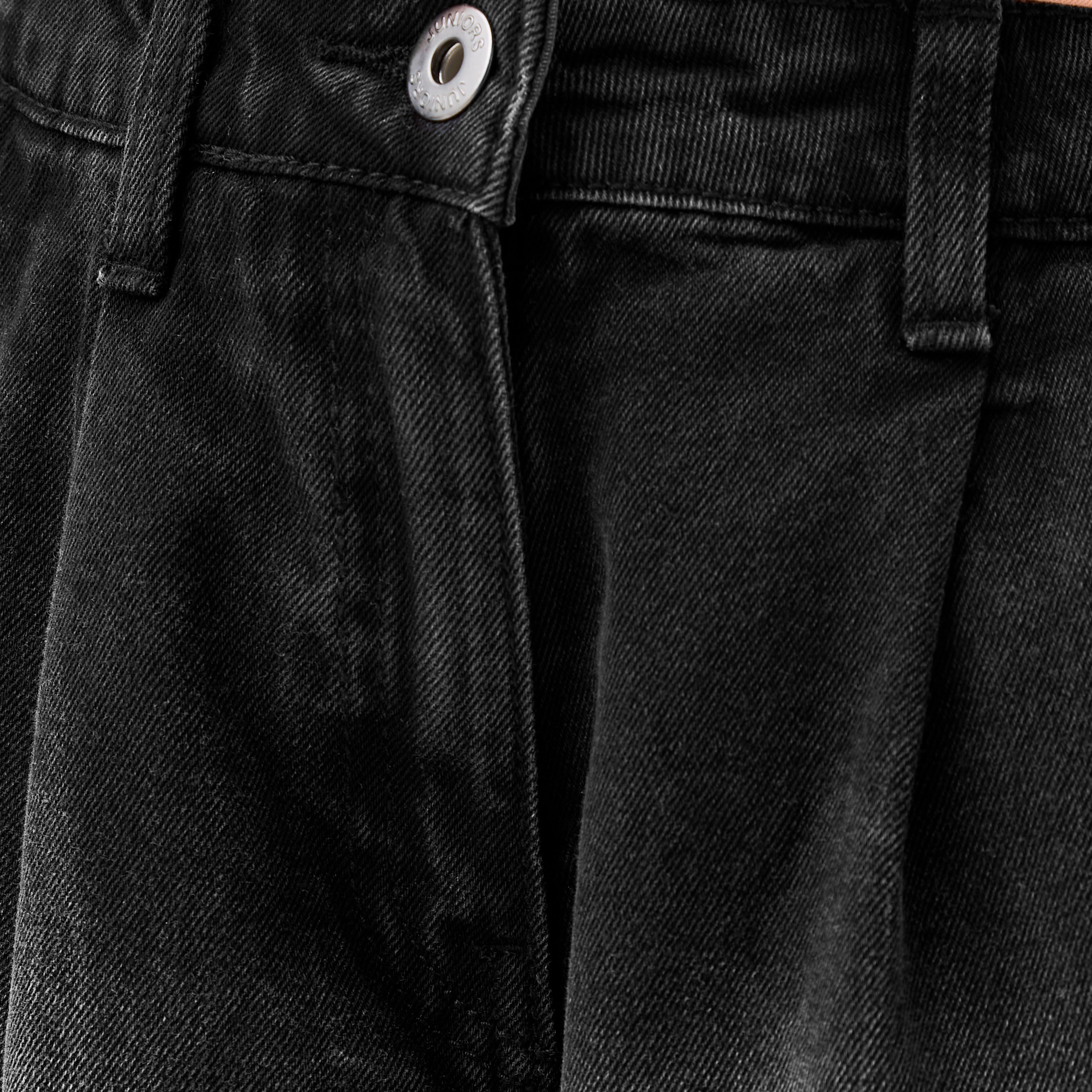 Juniors Buttoned Waist Denim Shorts with Pockets-girls-clothing-bottoms-shorts-image-5