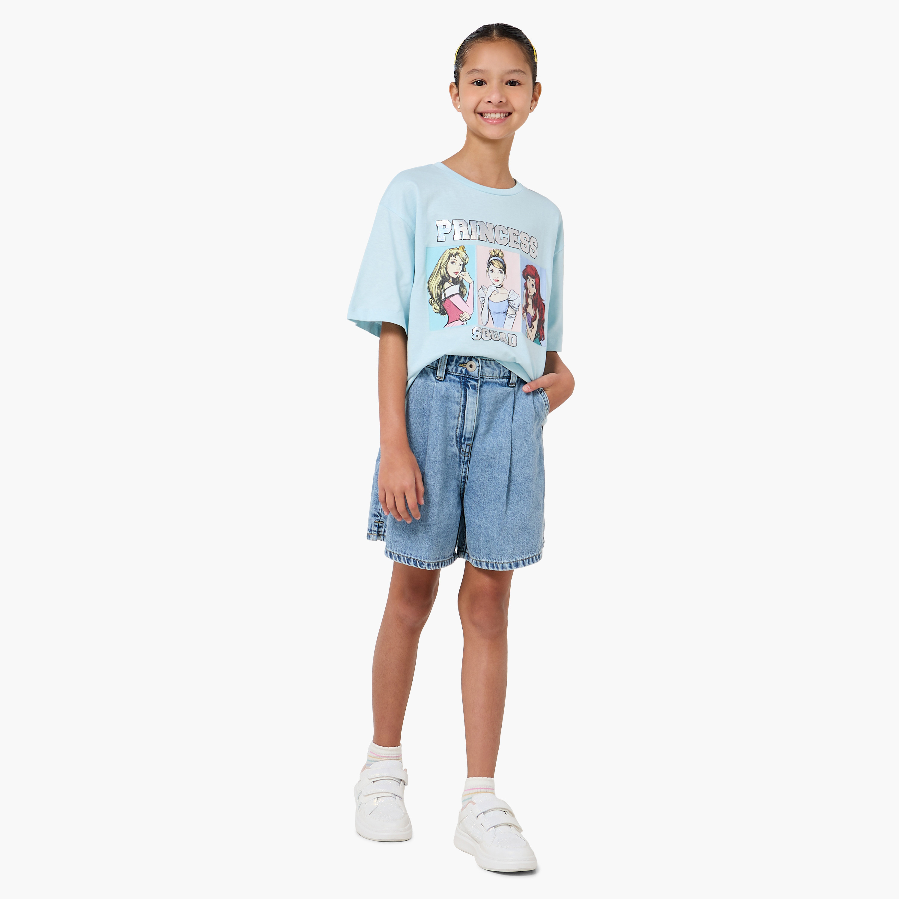 شورت دينم طول الركبة بجيوب من جونيورز-girls-clothing-bottoms-shorts-image-3