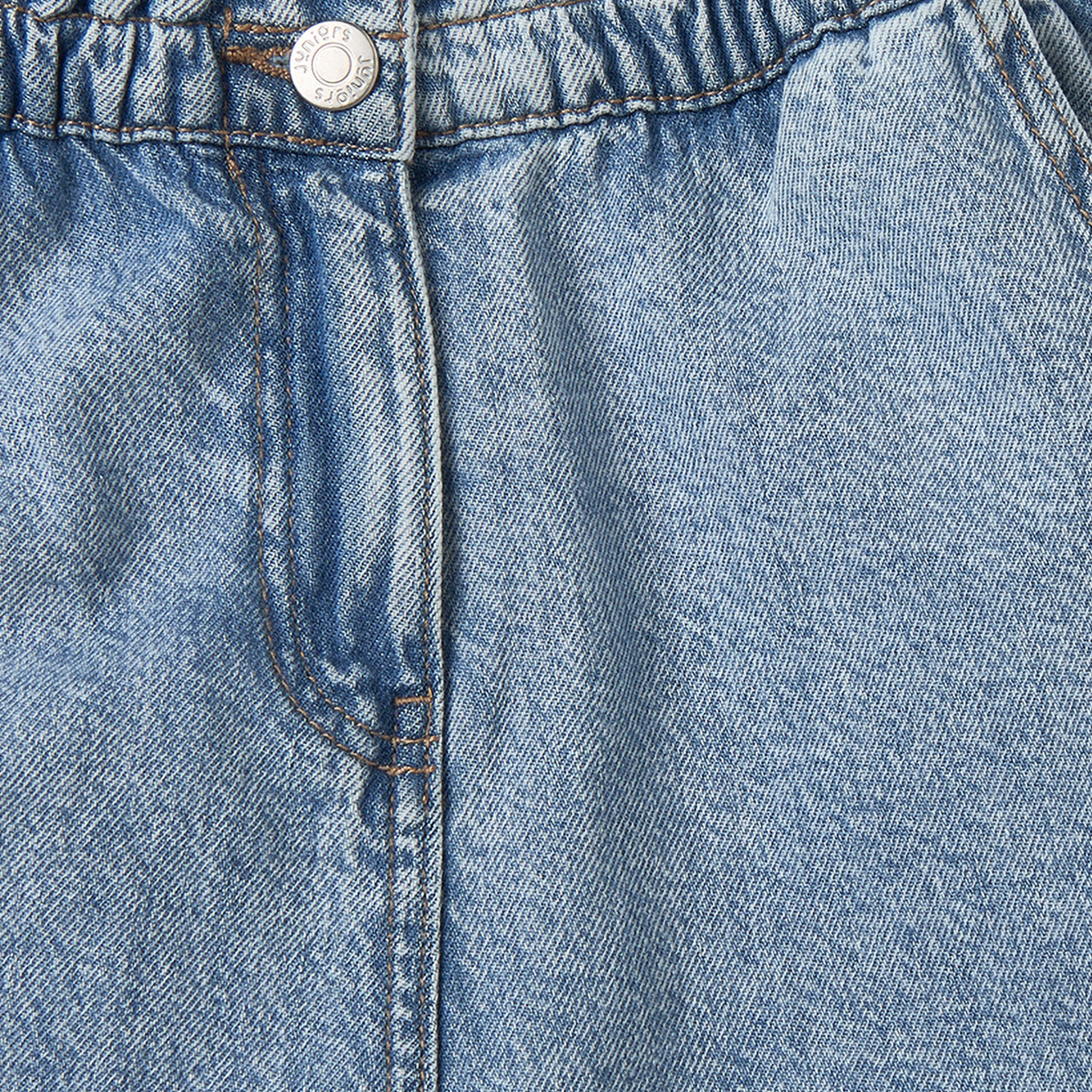 Juniors Elasticated Waist Shorts with Pockets-girls-clothing-bottoms-shorts-image-4