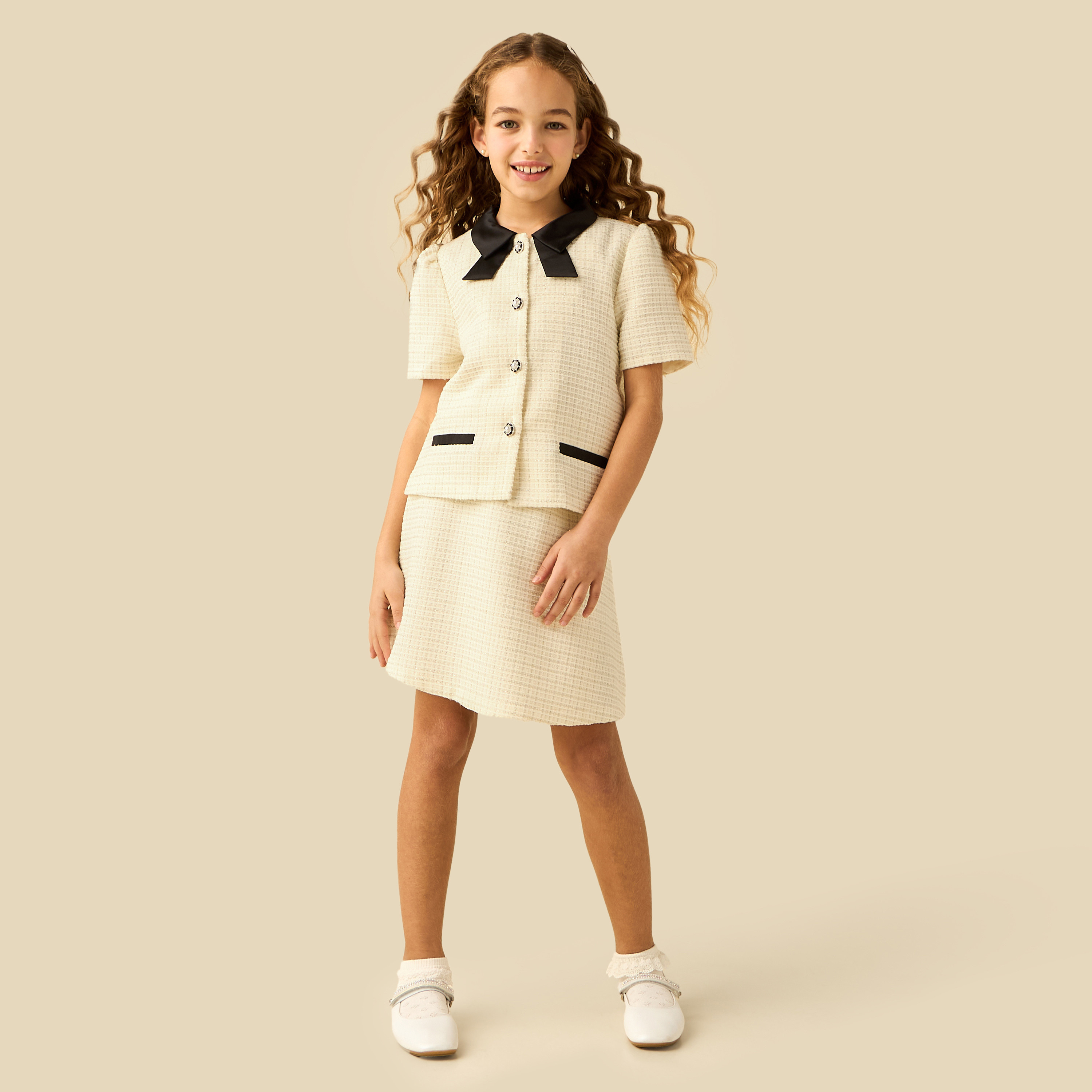 Juniors Knee Length Skirt with Zip Closure-girls-clothing-bottoms-skirts-image-2