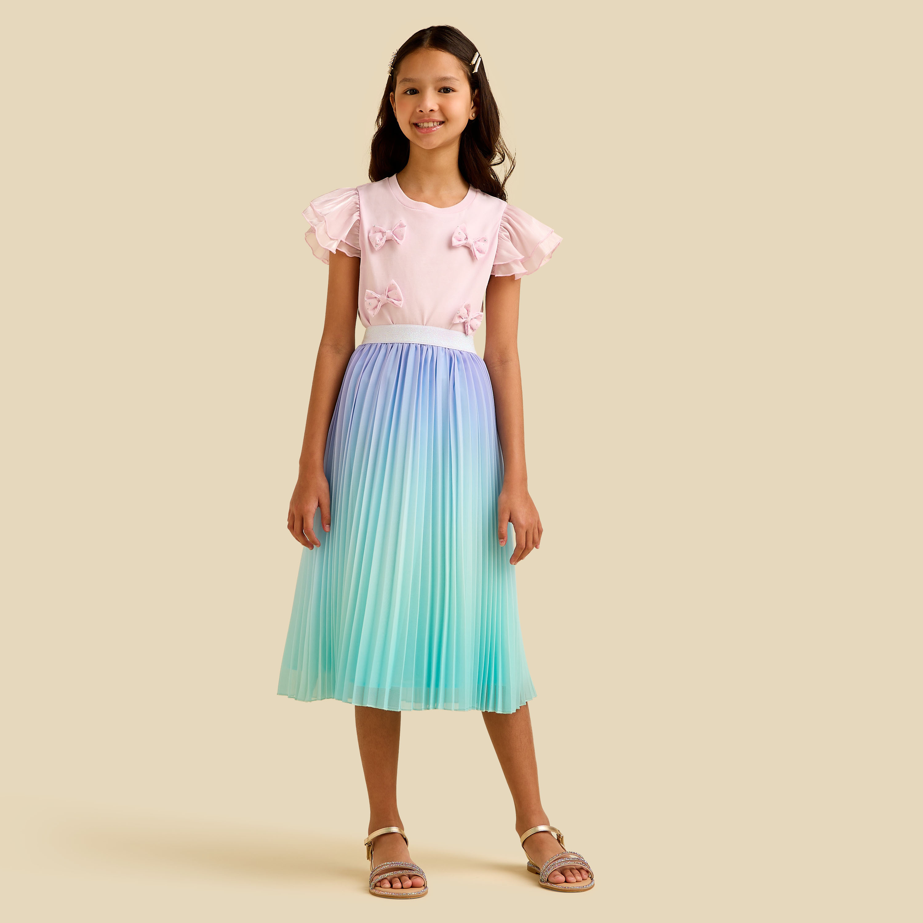 تنورة ميدي بكسرات من جونيورز-girls-clothing-bottoms-skirts-image-3