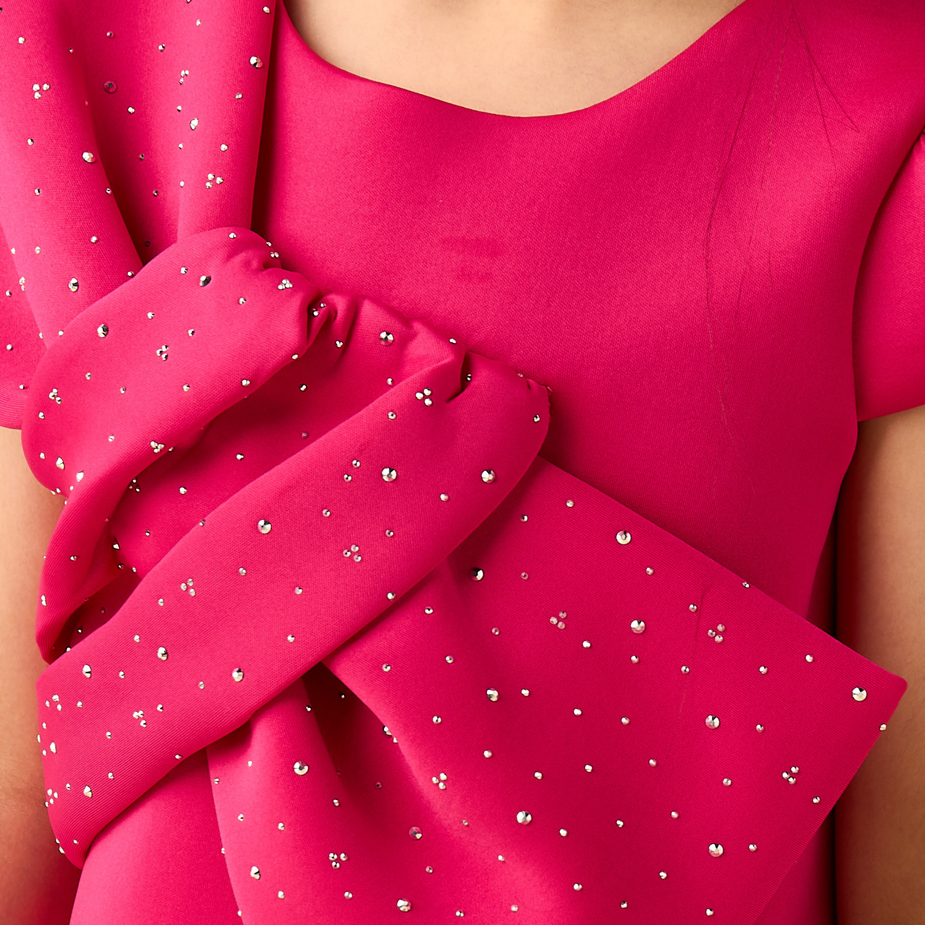 Juniors Round Neck Cap Sleeves Dress with Bow Accent-girls-clothing-dressesandjumpsuits-image-5