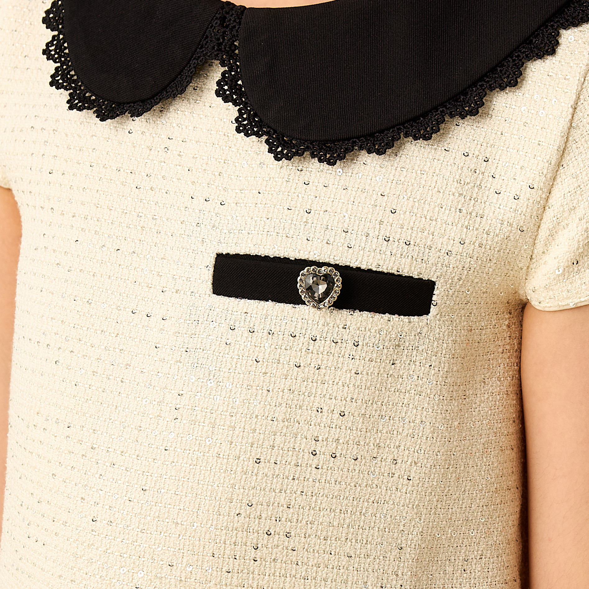 فستان بياقة بيتر بان وأكمام كاب وسحاب إغلاق من جونيورز-girls-clothing-dressesandjumpsuits-image-1