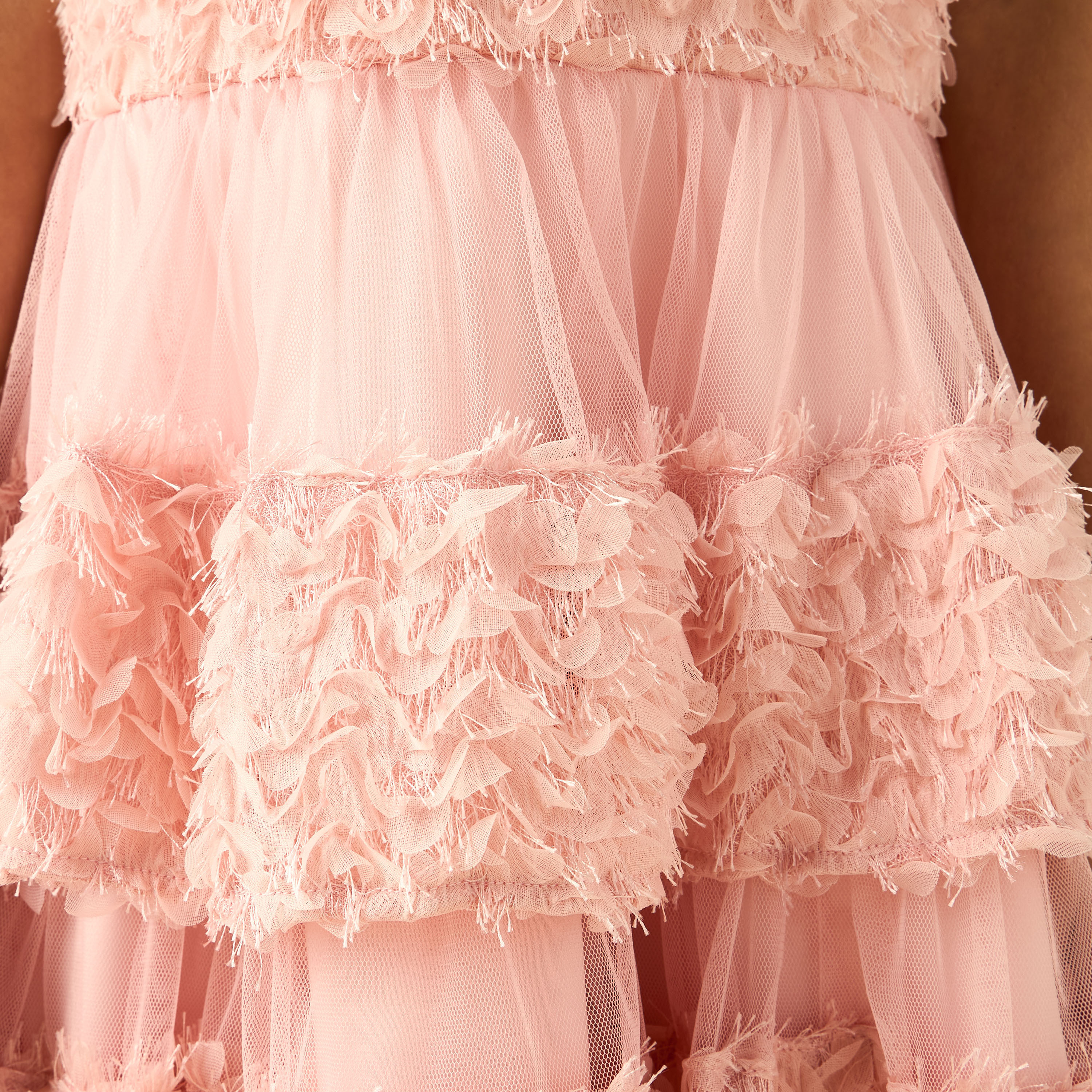 Juniors Round Neck Short Sleeves Tiered Dress with Ruffle Detail-girls-clothing-dressesandjumpsuits-image-6