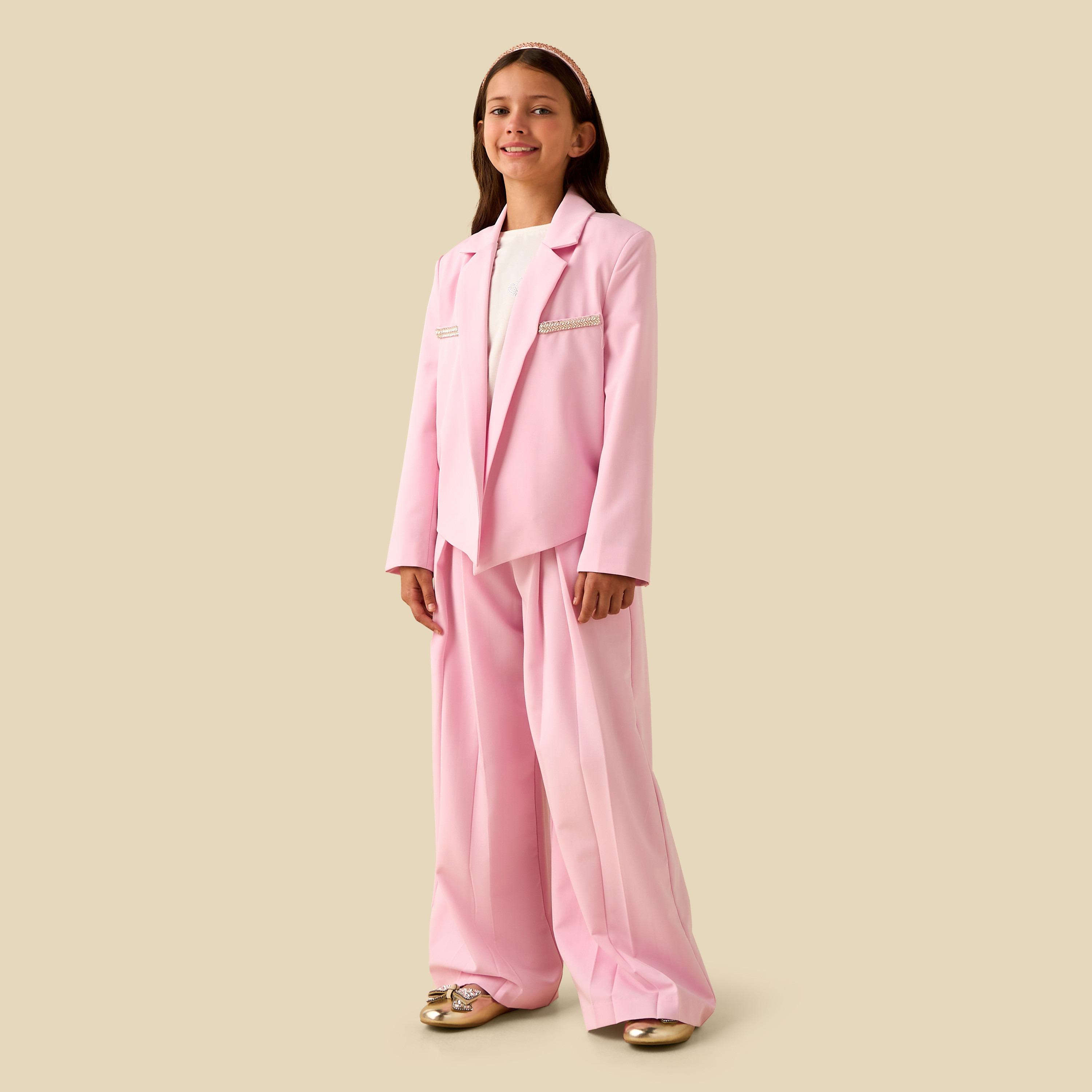 Juniors Embellished Blazer with Notch Lapel-girls-clothing-jacketsandcoats-image-2