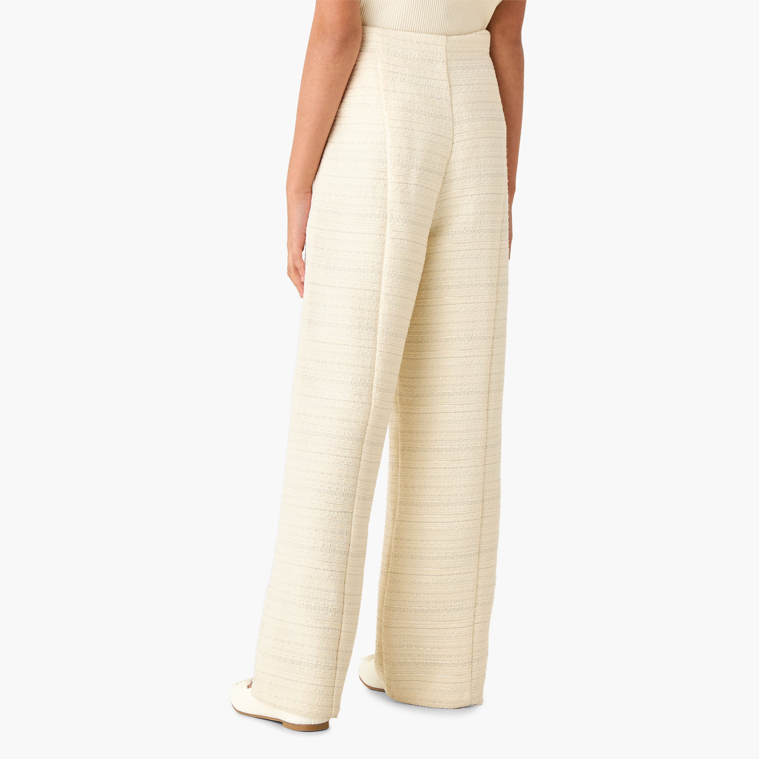 Eligo Wide Leg Trousers with Embellished Buttons-girls-clothing-bottoms-trousers-image-3