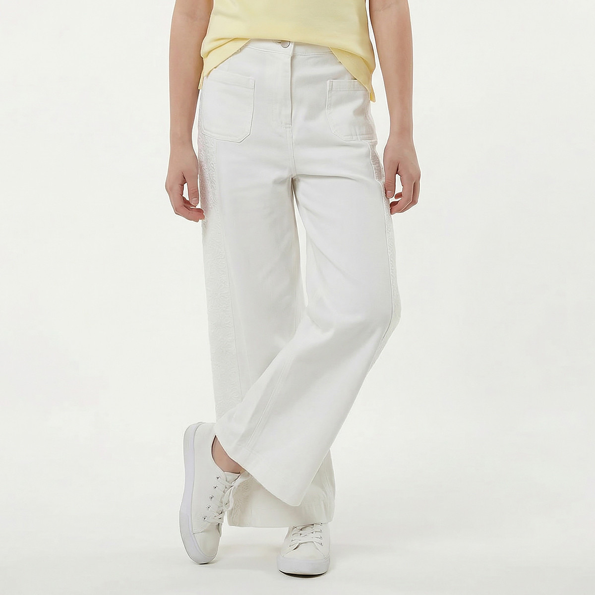 Eligo Trousers with Pockets, Buttoned Waist-girls-clothing-bottoms-trousers-image-1