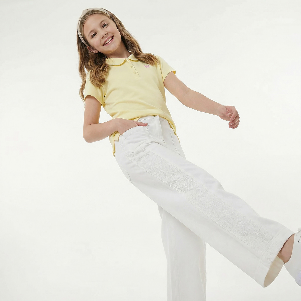 Eligo Trousers with Pockets, Buttoned Waist-girls-clothing-bottoms-trousers-image-5