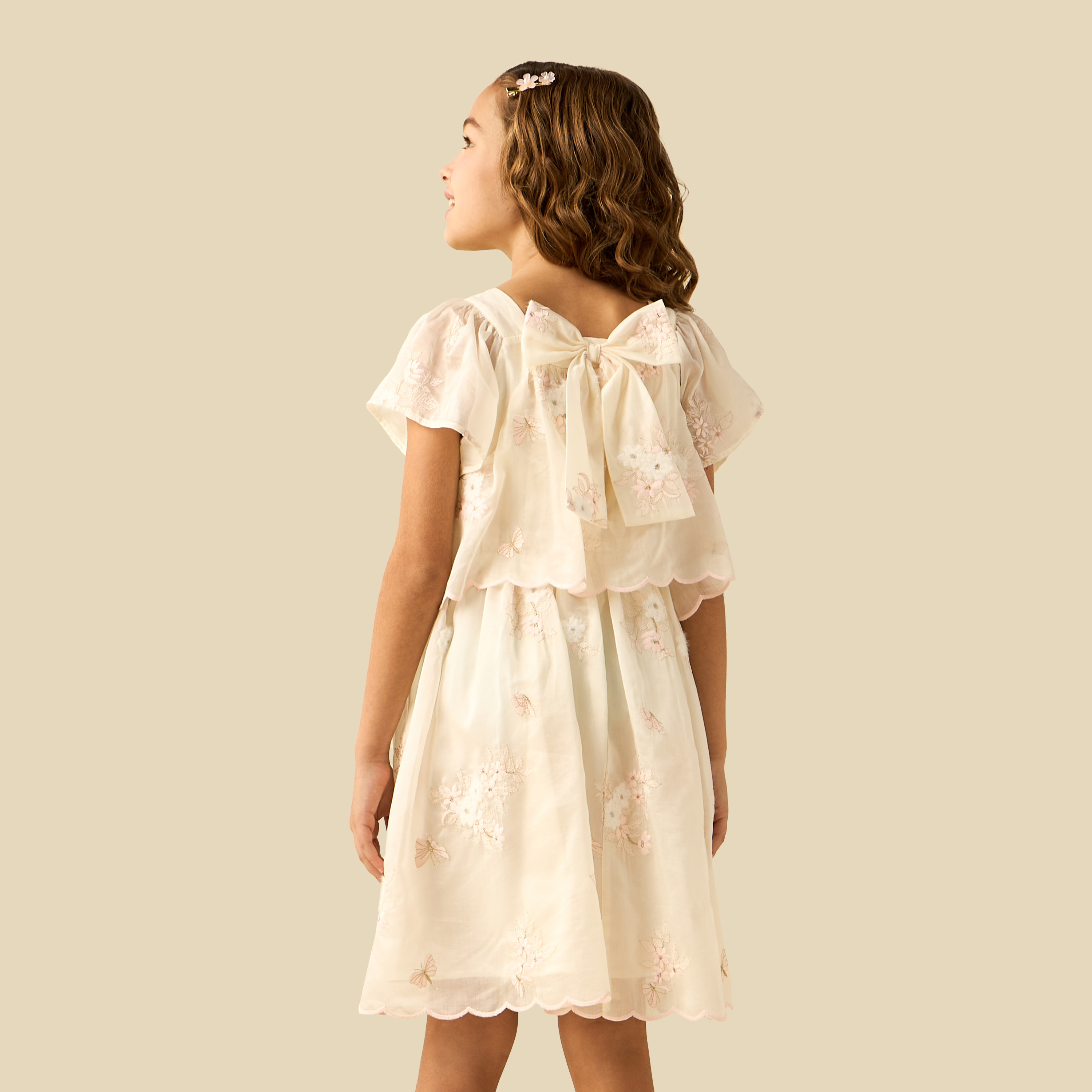 Eligo Square Neck Flutter Sleeve Prom Dress with Embroidery-girls-clothing-dressesandjumpsuits-image-3