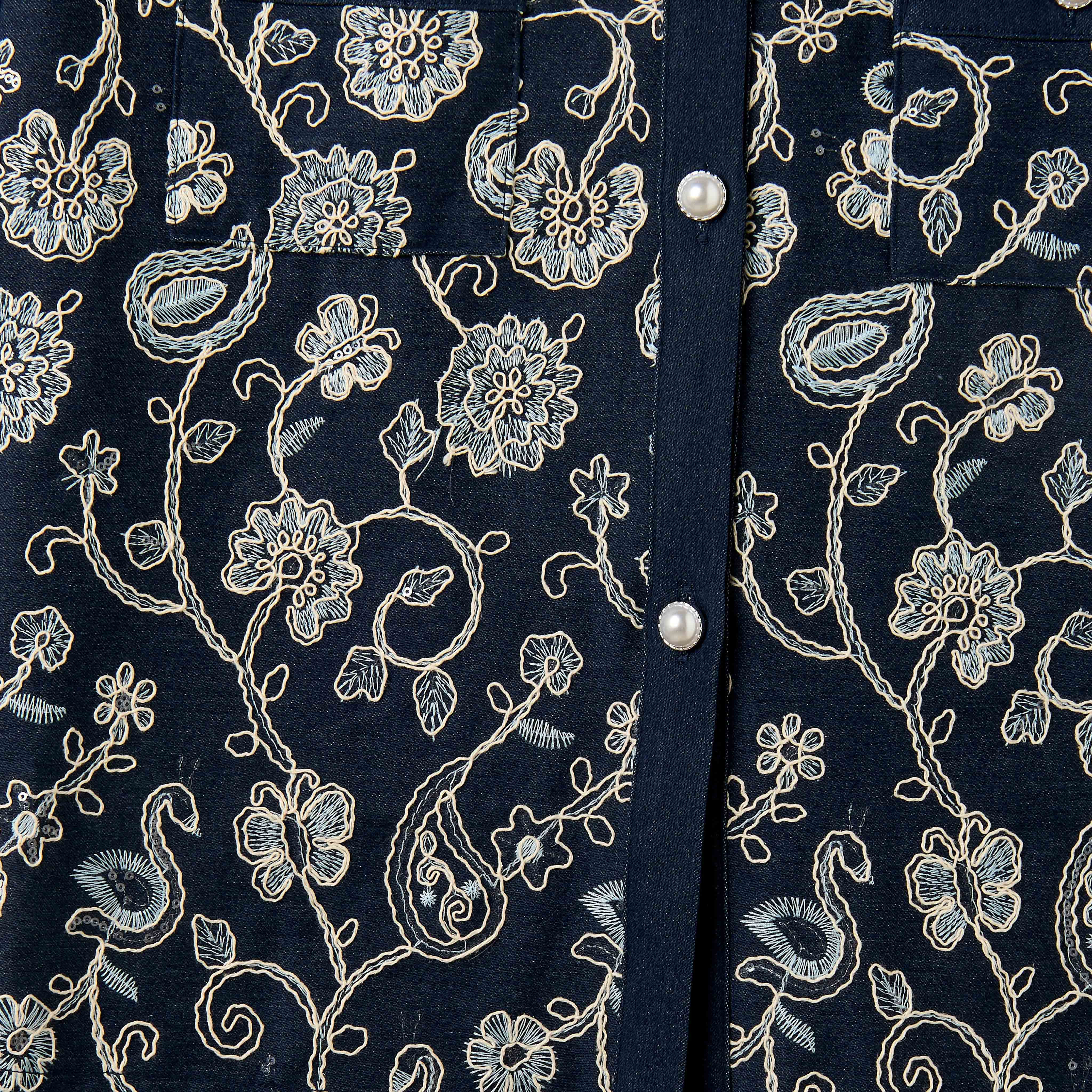 Eligo Round Neck Sleeveless Knee Length Dress with Embroidery-girls-clothing-dressesandjumpsuits-image-5