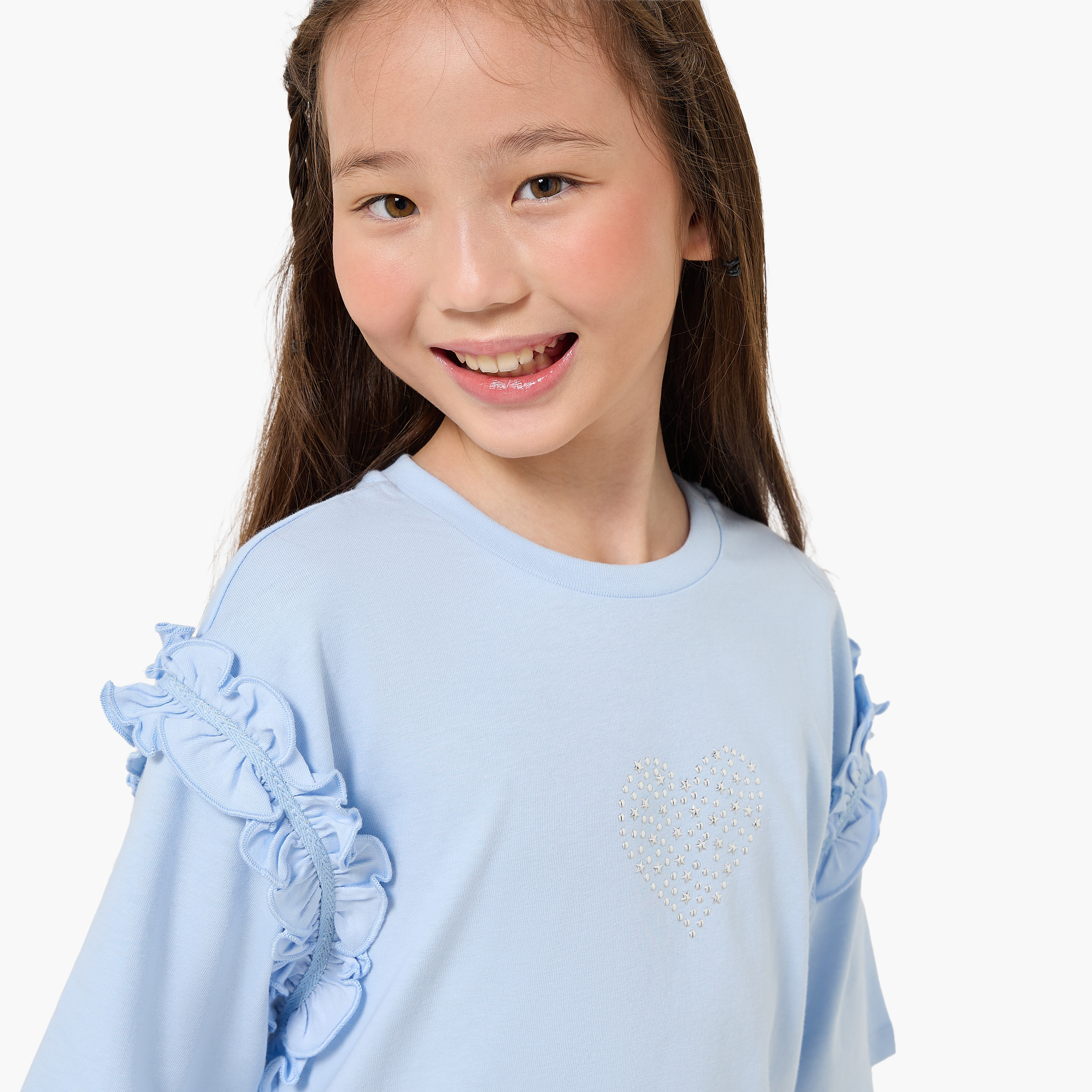 Lee Cooper Crew Neck Short Sleeves T-shirt with Embellishments-girls-clothing-tshirts-image-4